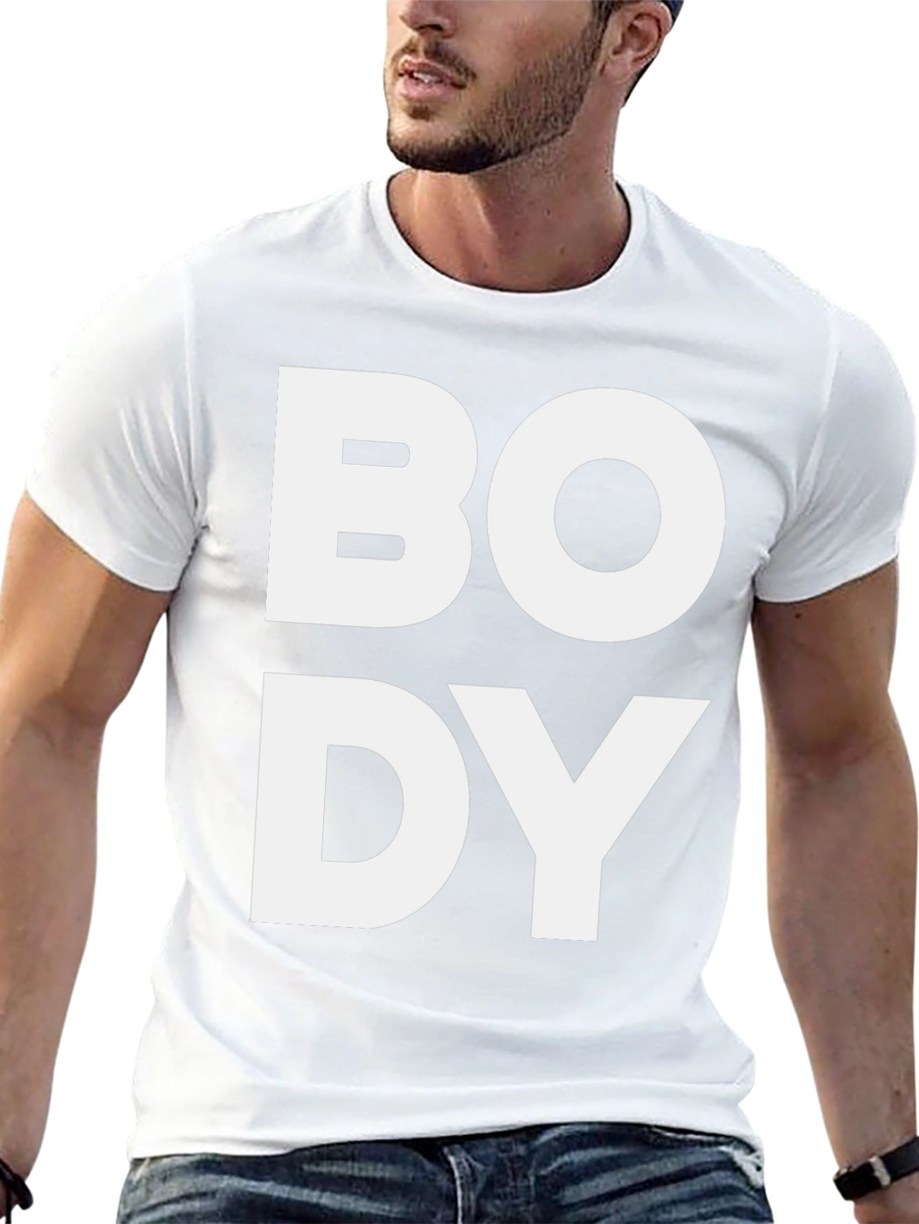 Bold BODY Graphic Tee - Black Cotton T-Shirt