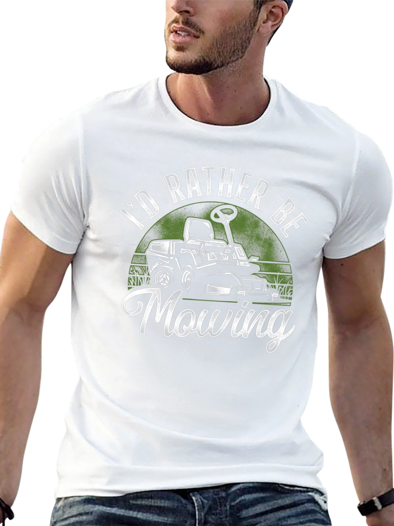 Id Rather Be Mowing Graphic Tee