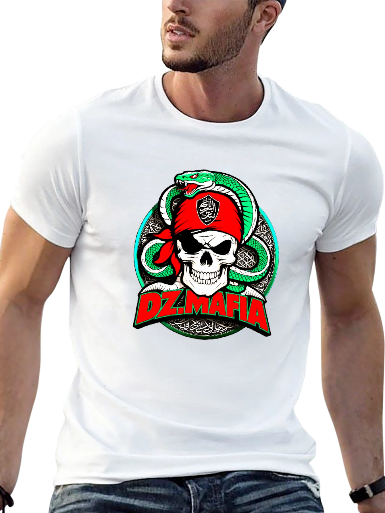 DZ Mafia Skull & Snake Graphic Tee
