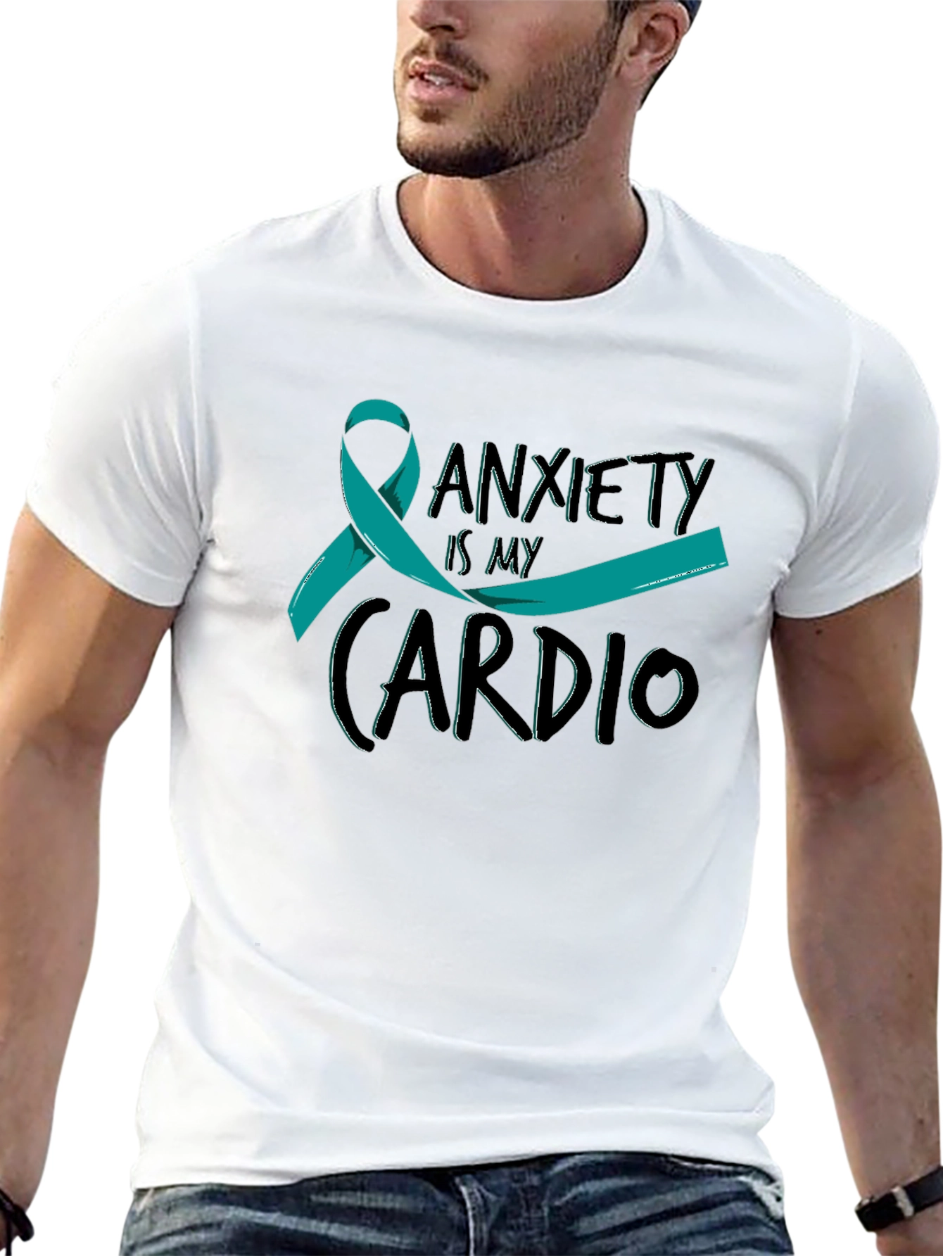 Anxiety Is My Cardio Black T-Shirt