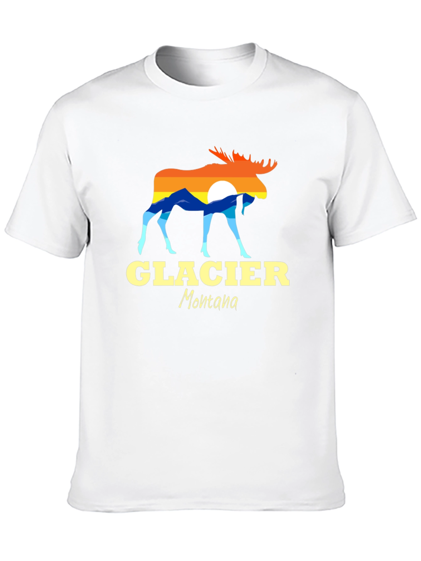 Glacier Montana Moose Graphic Tee - Black