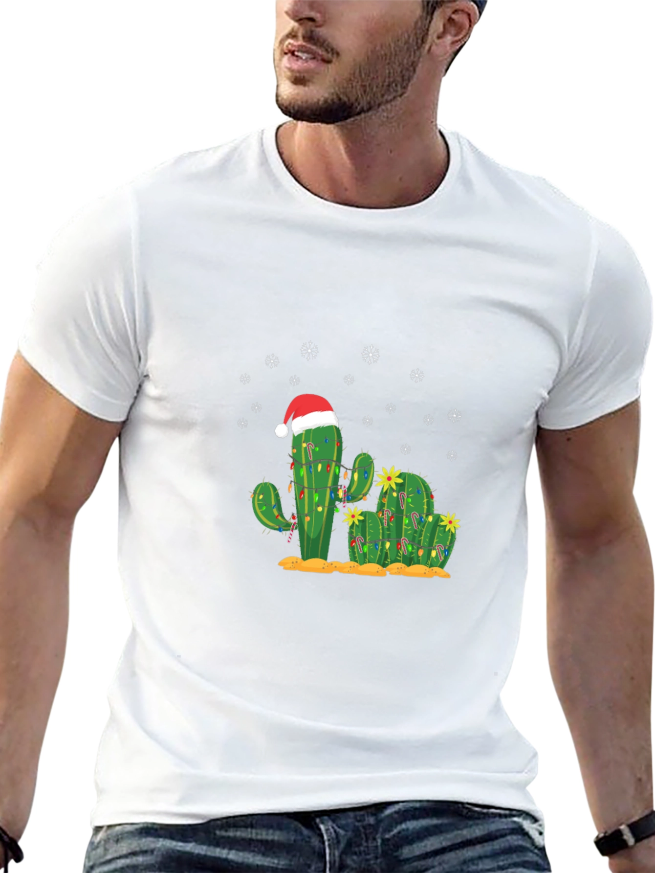 Christmas Cactus T-Shirt - Holiday Graphic Tee