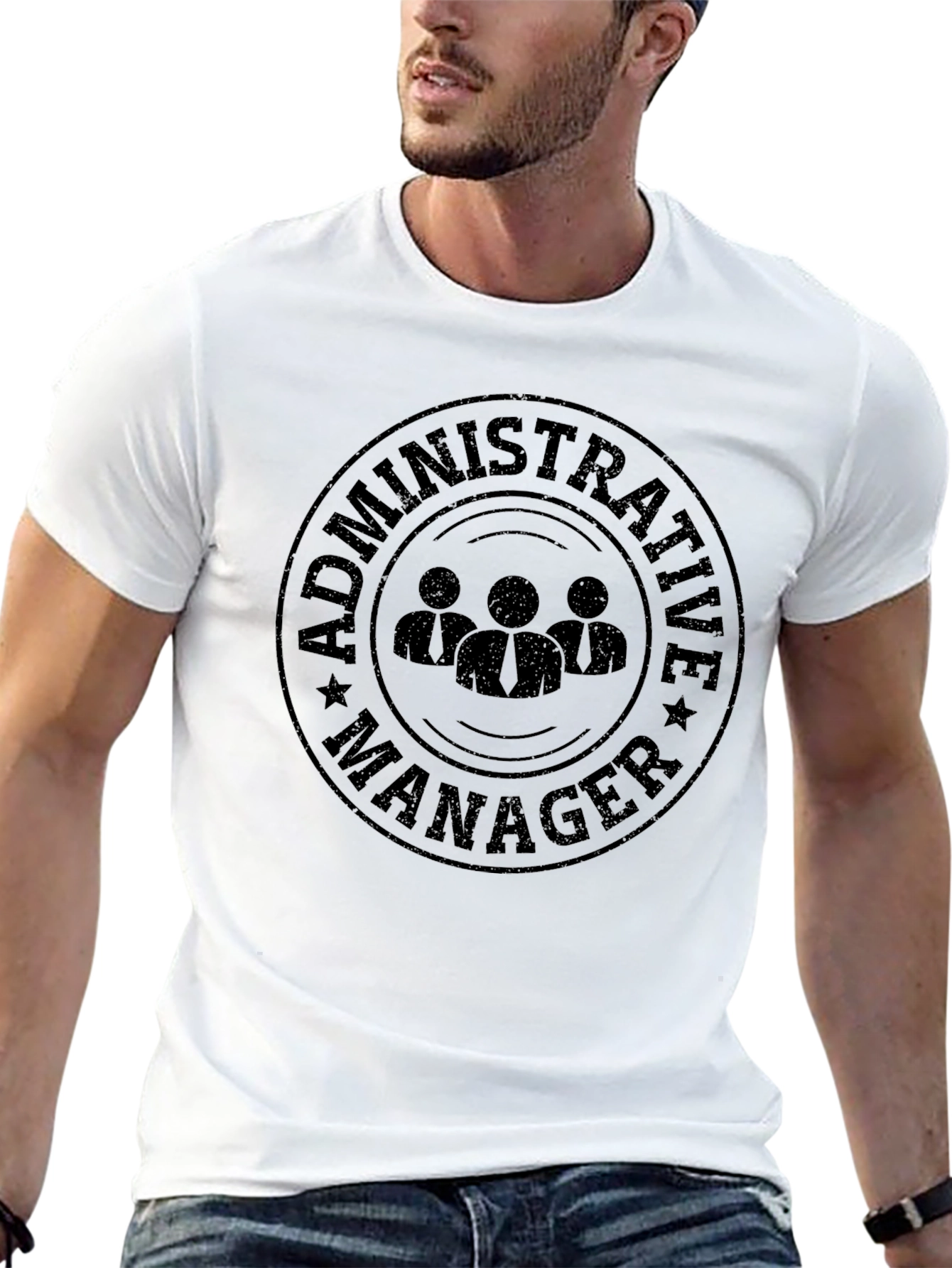 Administrative Manager Black Graphic Tee