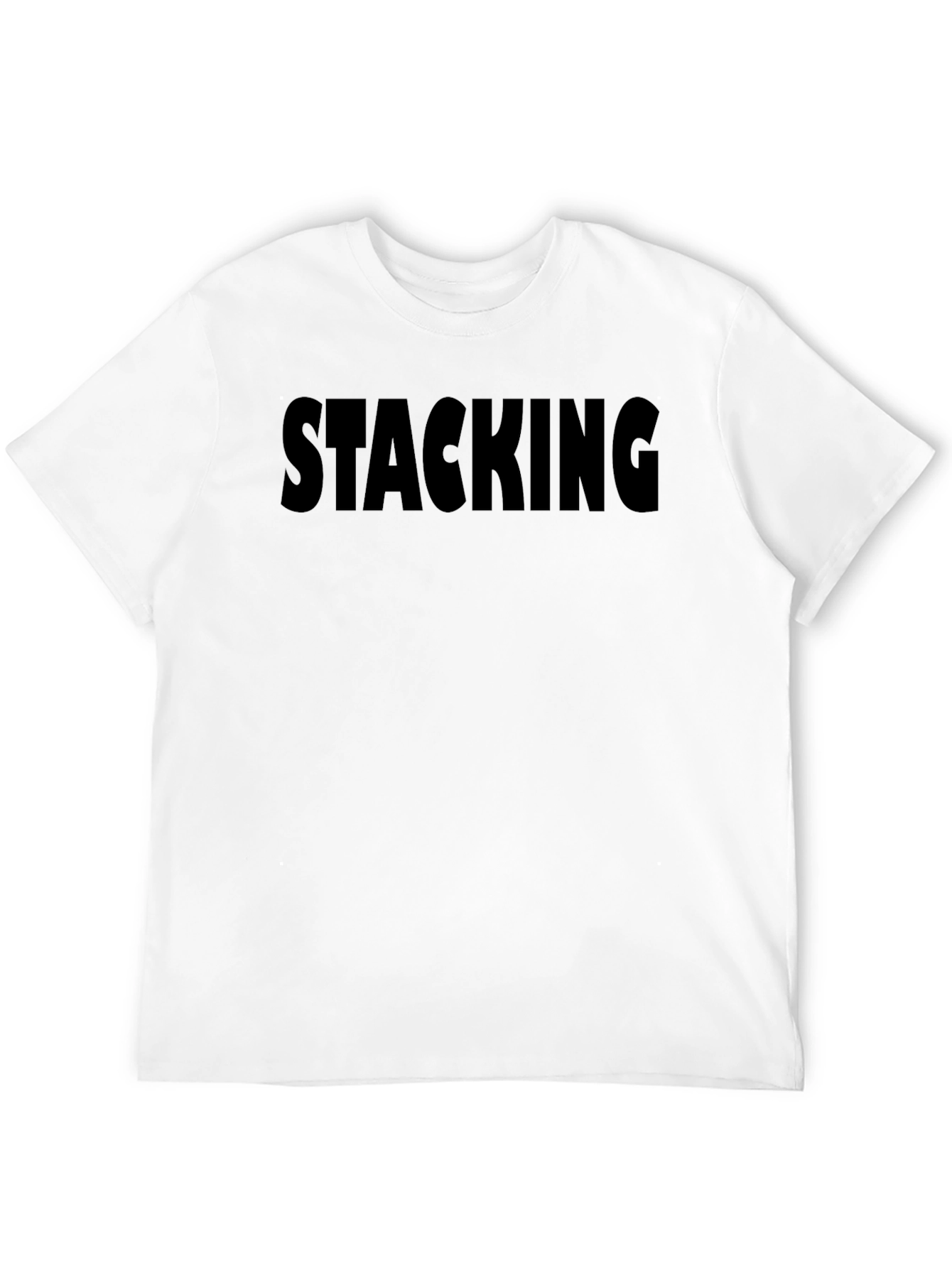 Stacking Black Graphic T-Shirt