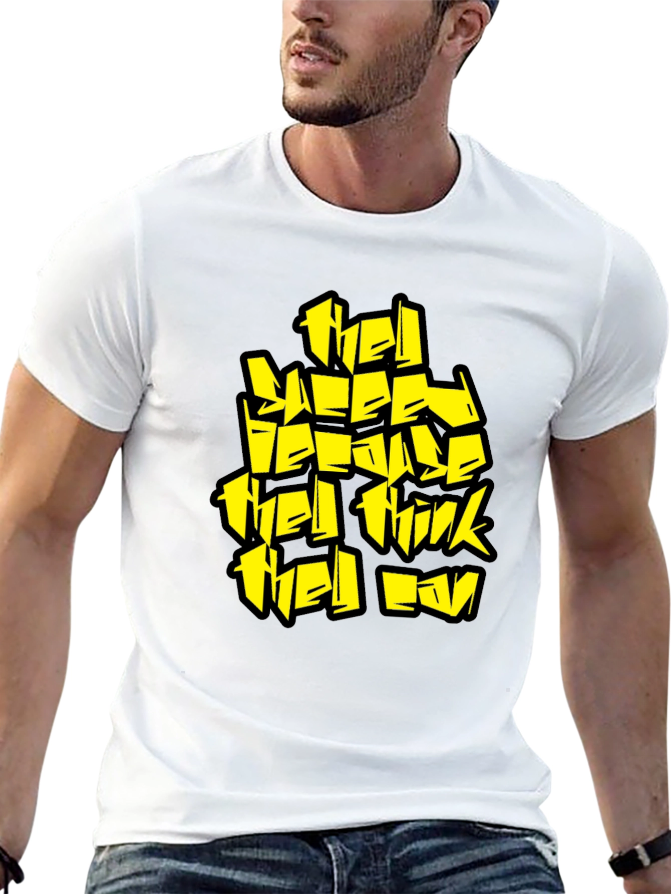 Statement T-Shirt: They Sleep Graphic Tee in Black