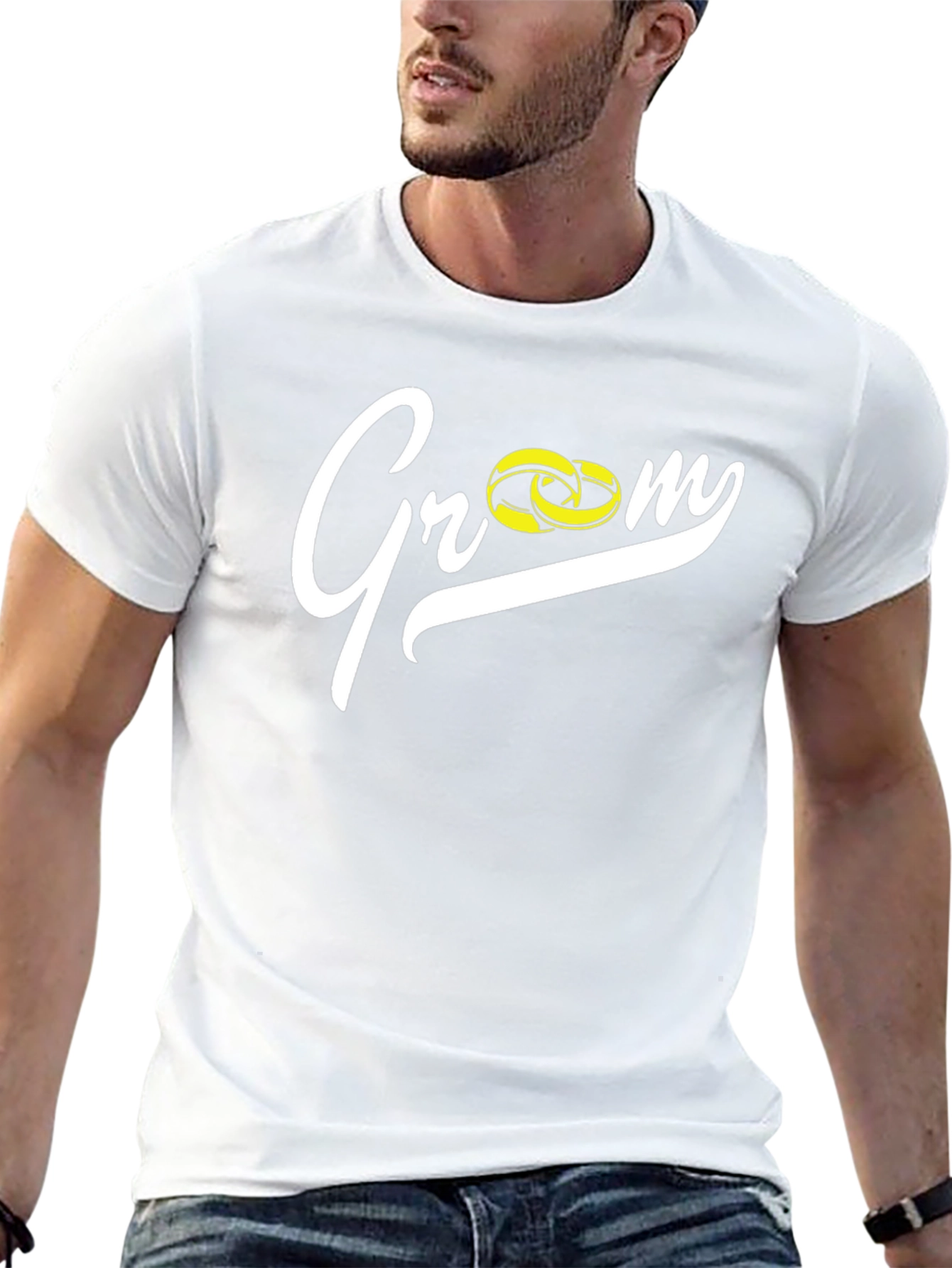 Groom Wedding Rings Black T-Shirt