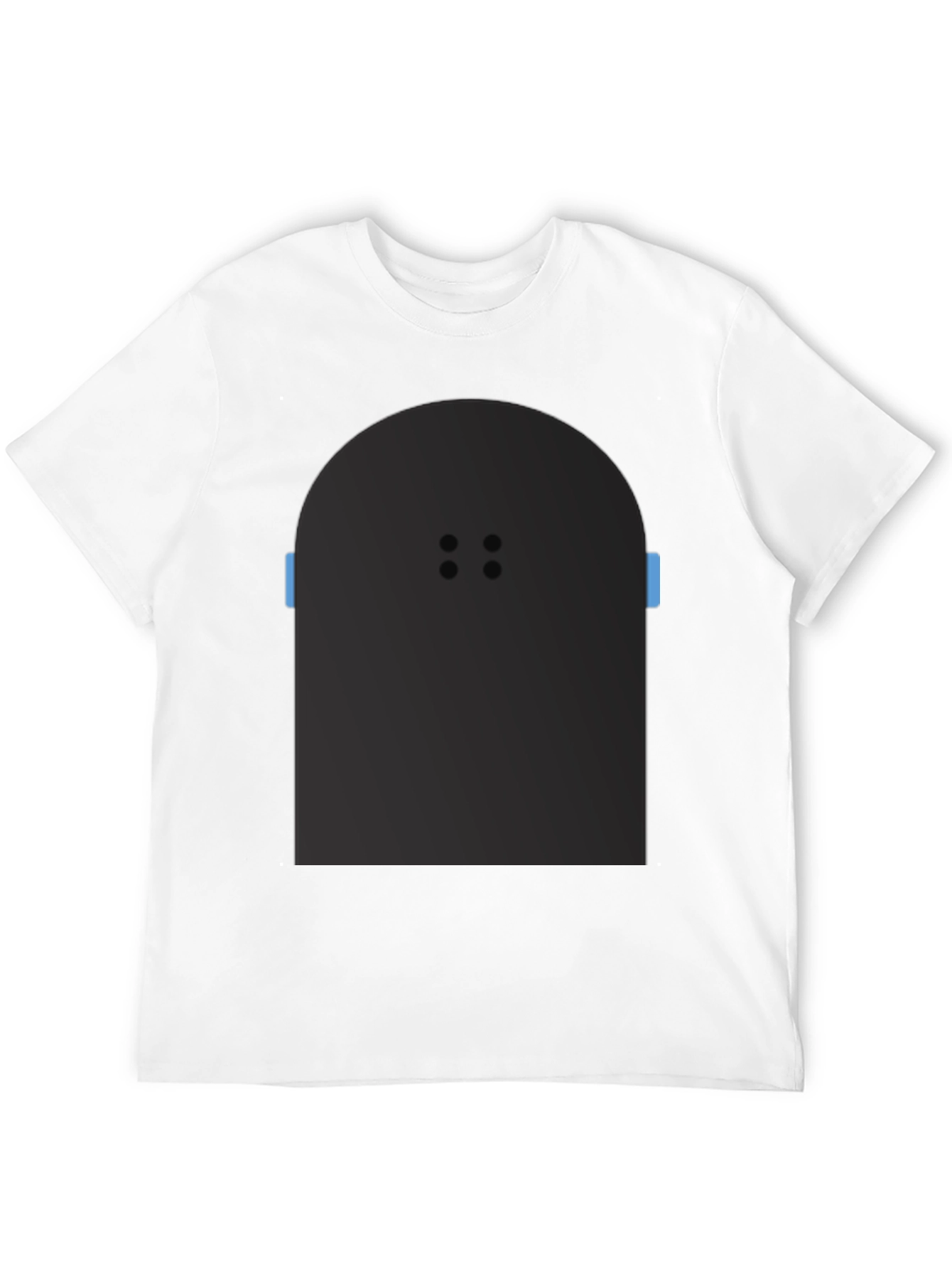 Geometric Robot Graphic Tee - Black