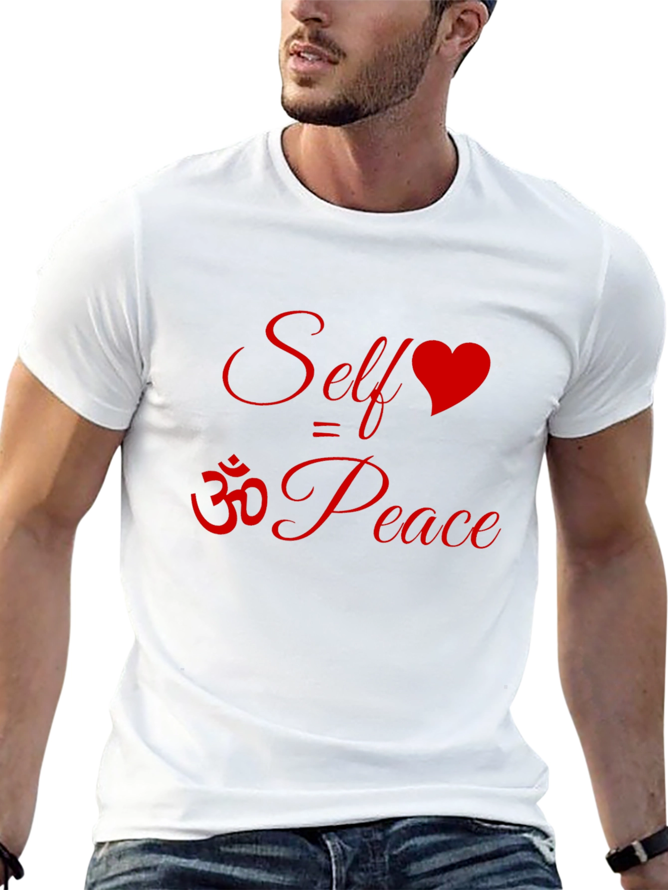 Self Love Peace T-Shirt Om Symbol Heart Graphic Tee
