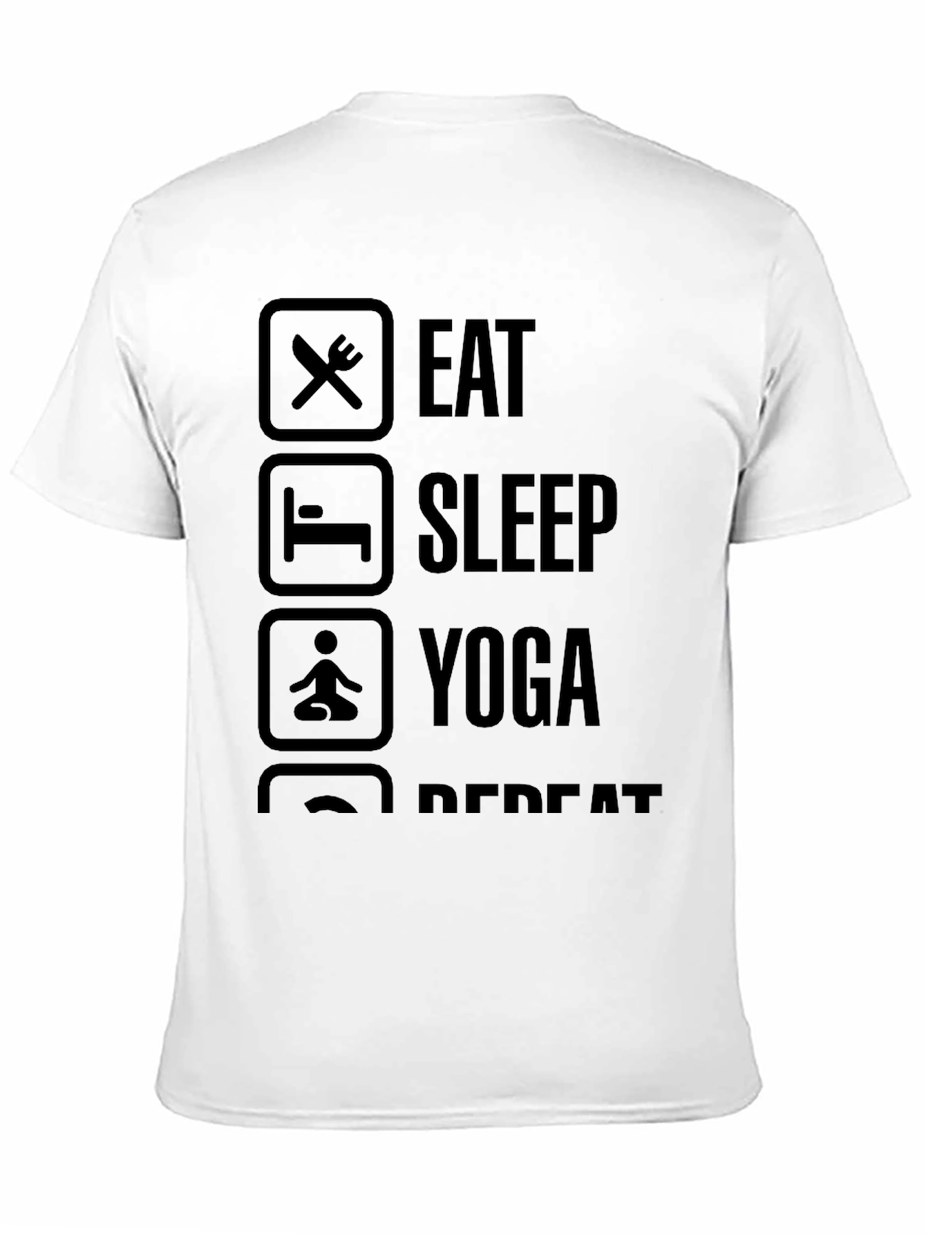 Eat Sleep Yoga Repeat Black T-Shirt