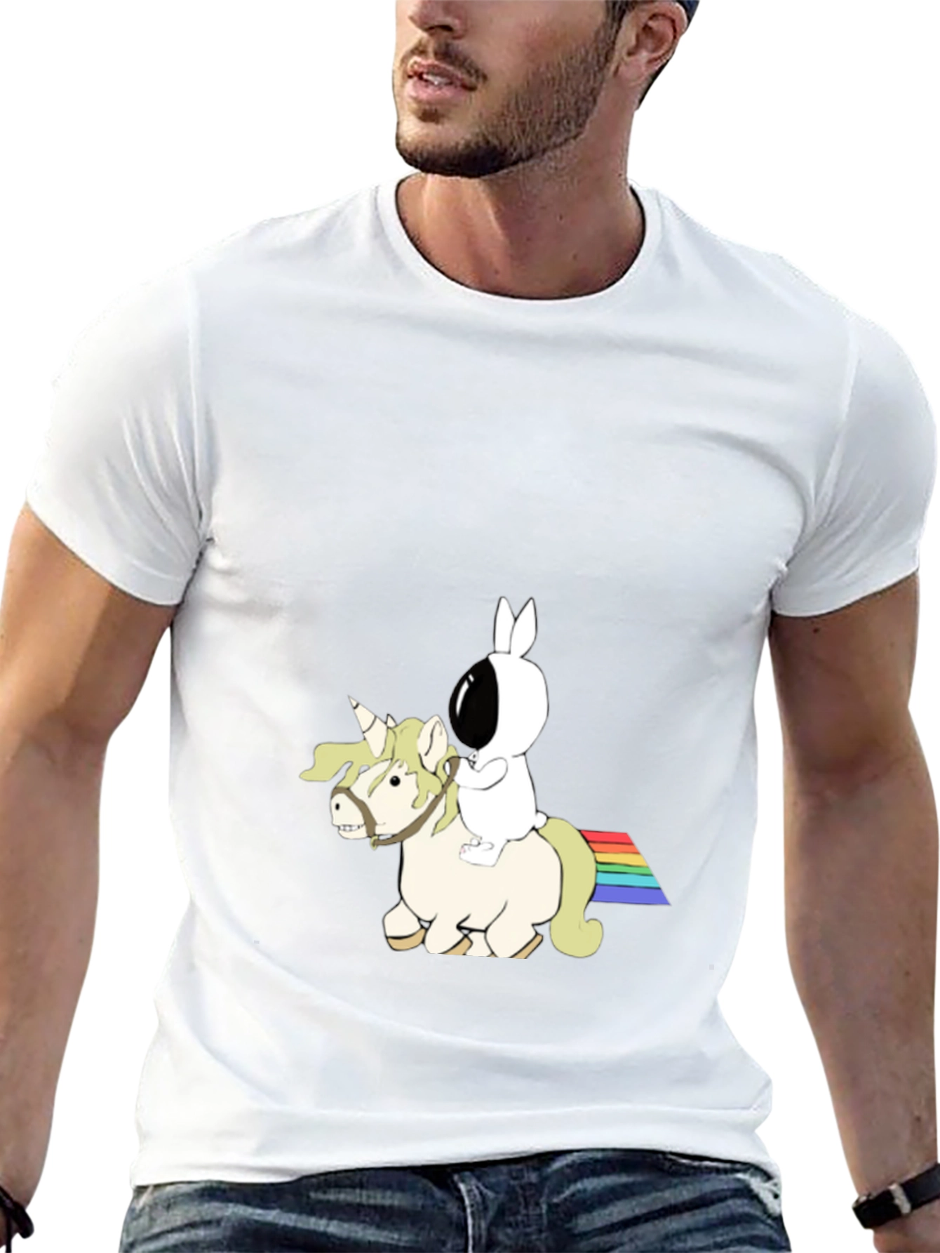 Bunny Astronaut Riding Unicorn T-Shirt