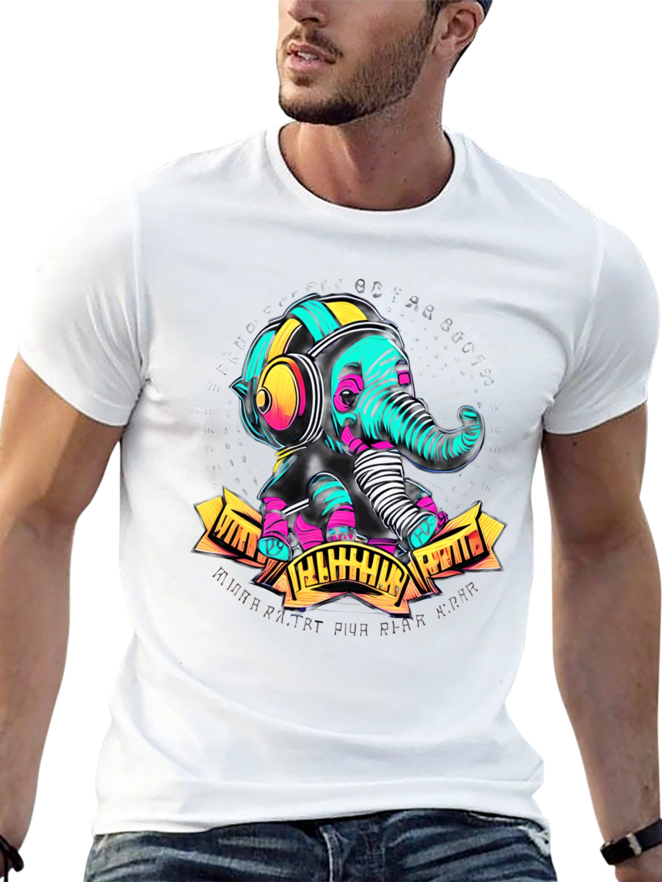 DJ Elephant Graphic Tee - Cool & Unique Design