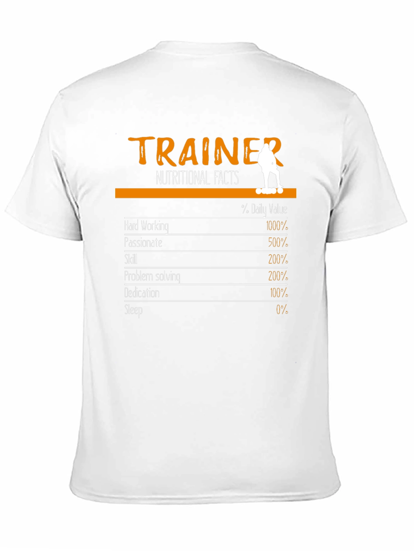 Trainer Nutritional Facts Graphic T-Shirt