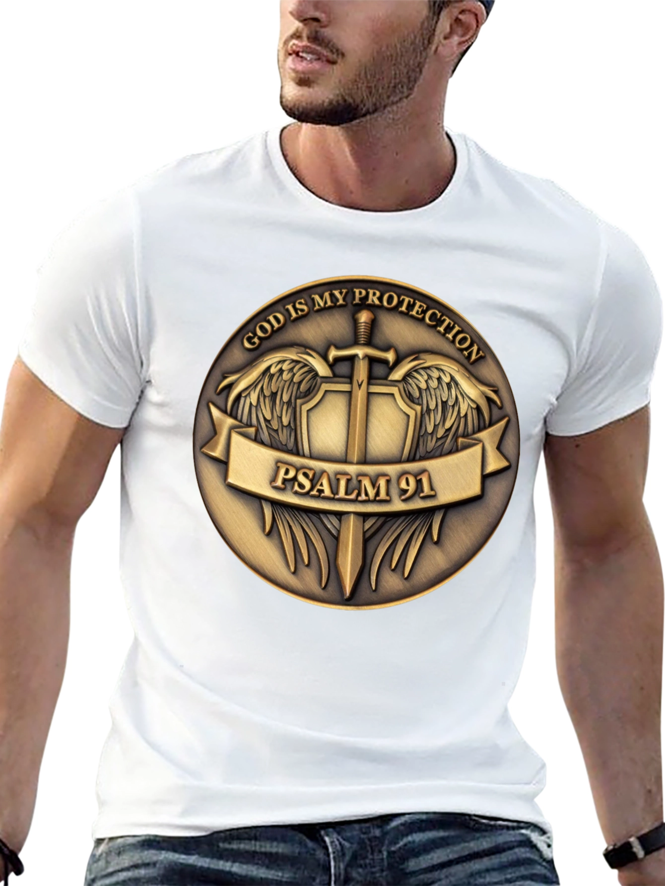 God is My Protection Psalm 91 T-Shirt
