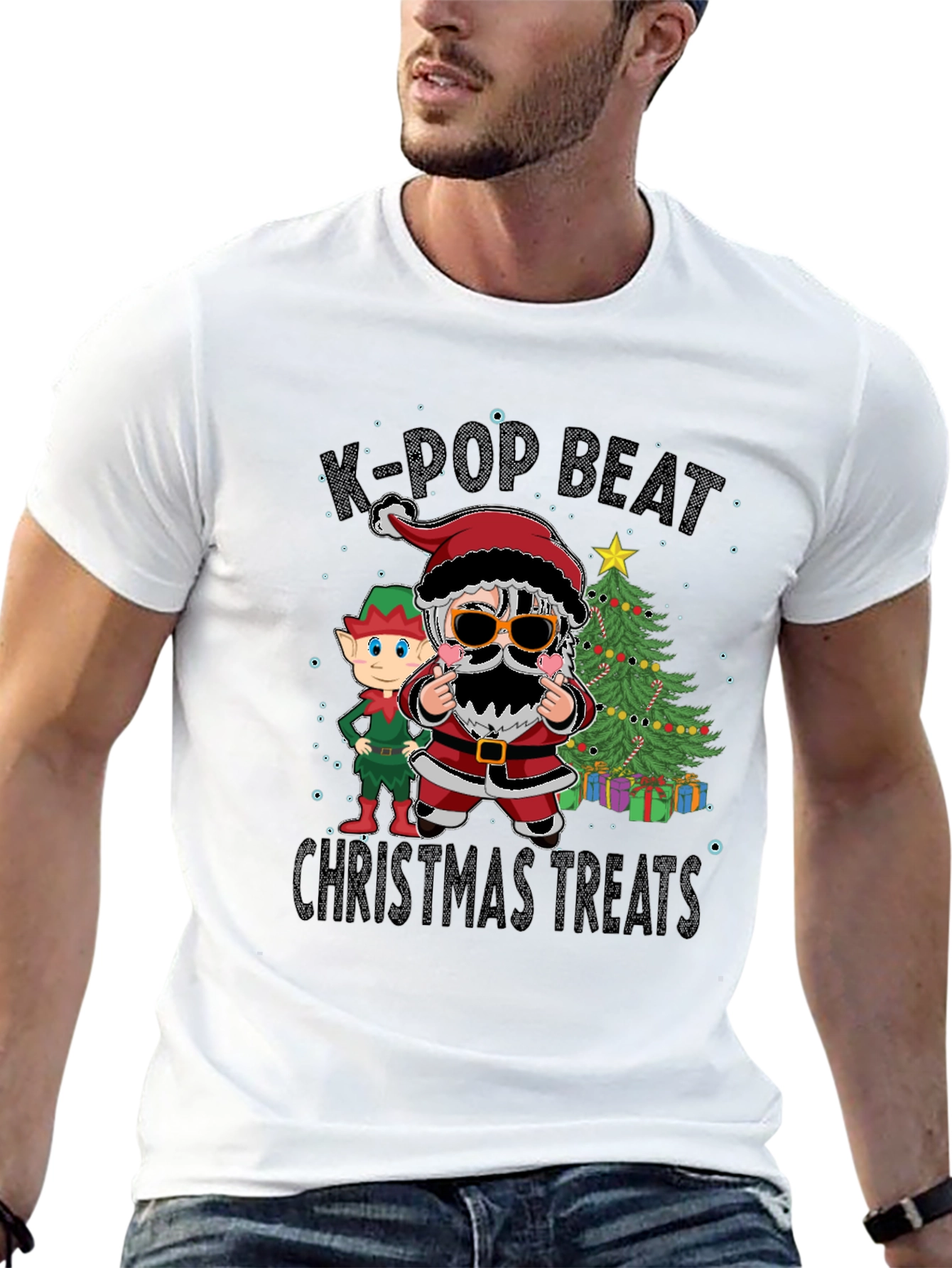 K-Pop Beat Christmas Treats Graphic Tee