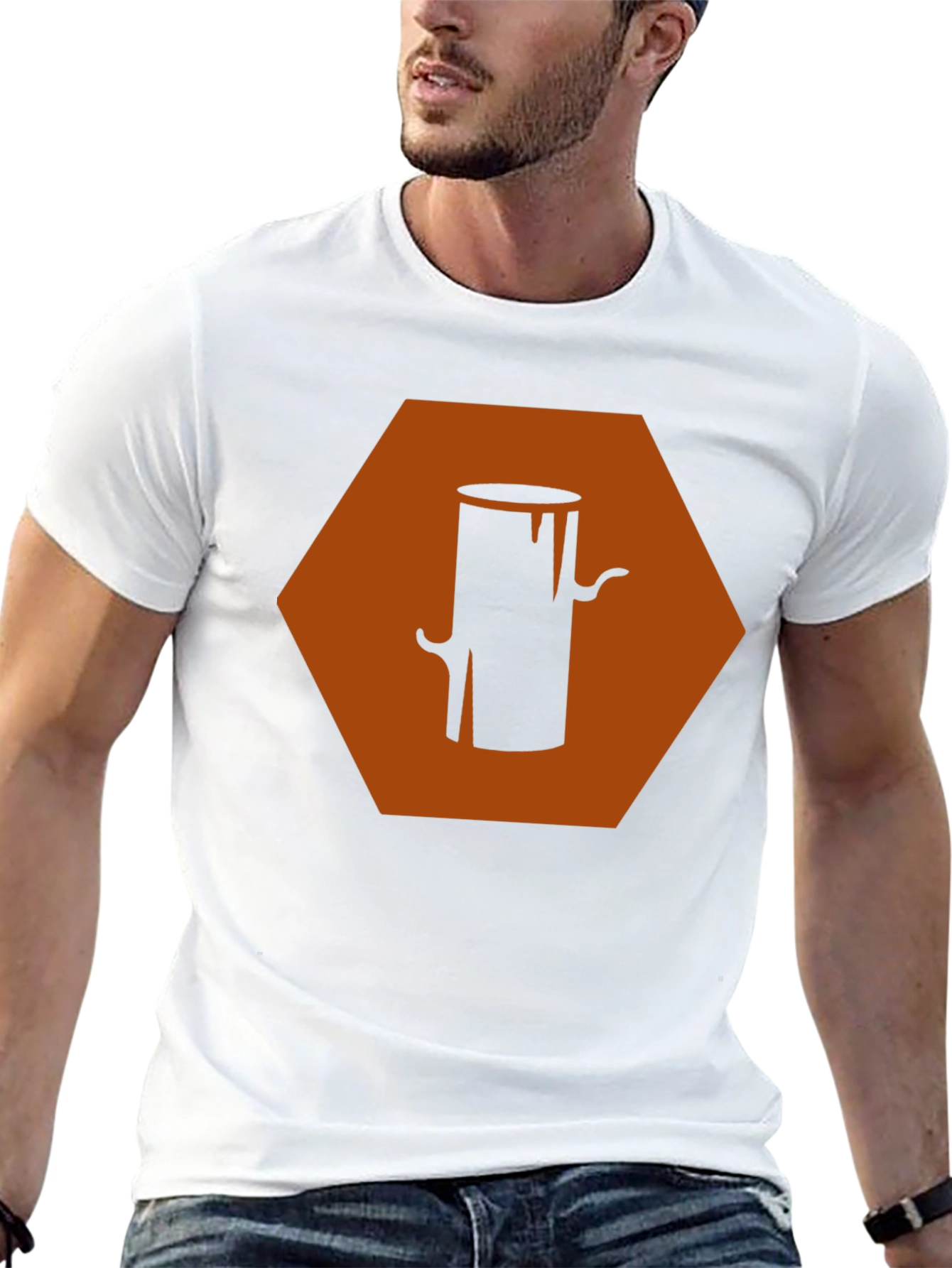 Geometric Wood Stump Graphic Tee