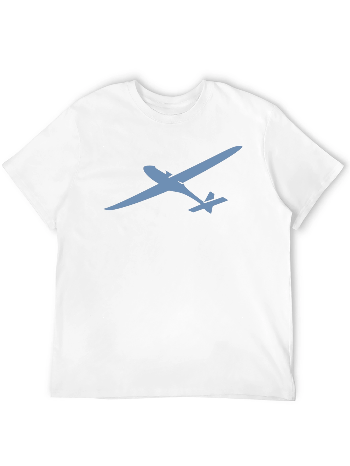 Black T-Shirt with Glider Airplane Design