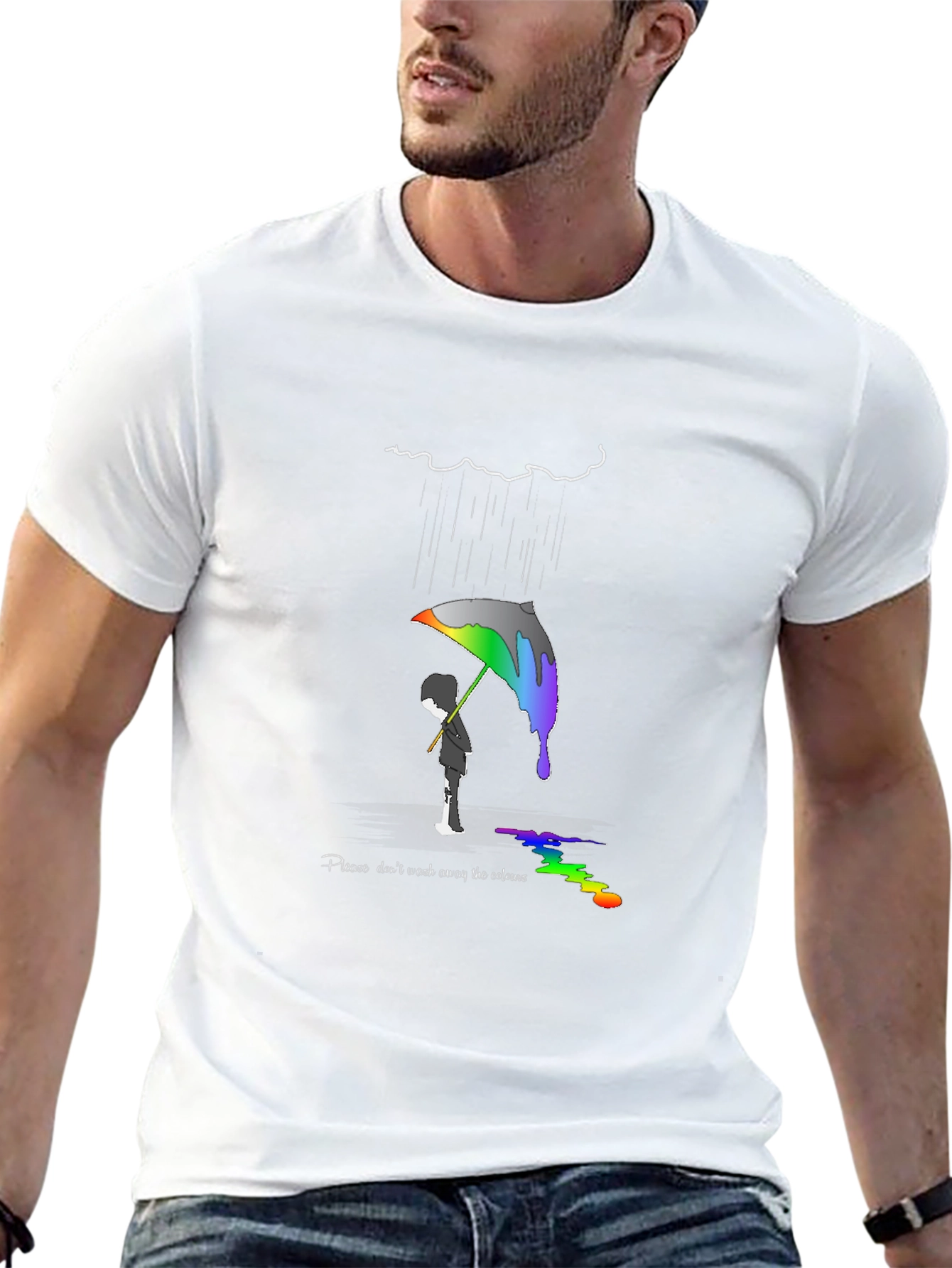 Colorful Rainbow Umbrella T-Shirt
