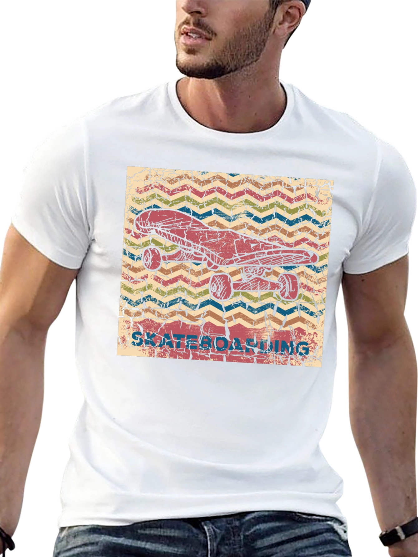 Skateboarding Graphic Tee - Retro Style