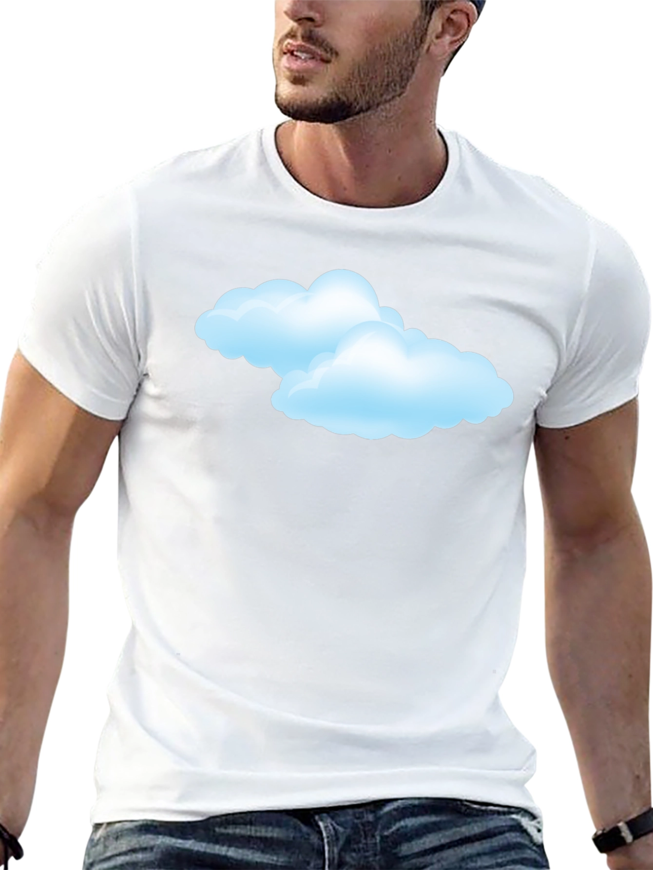 Cloud Graphic Black T-Shirt - Weather Style