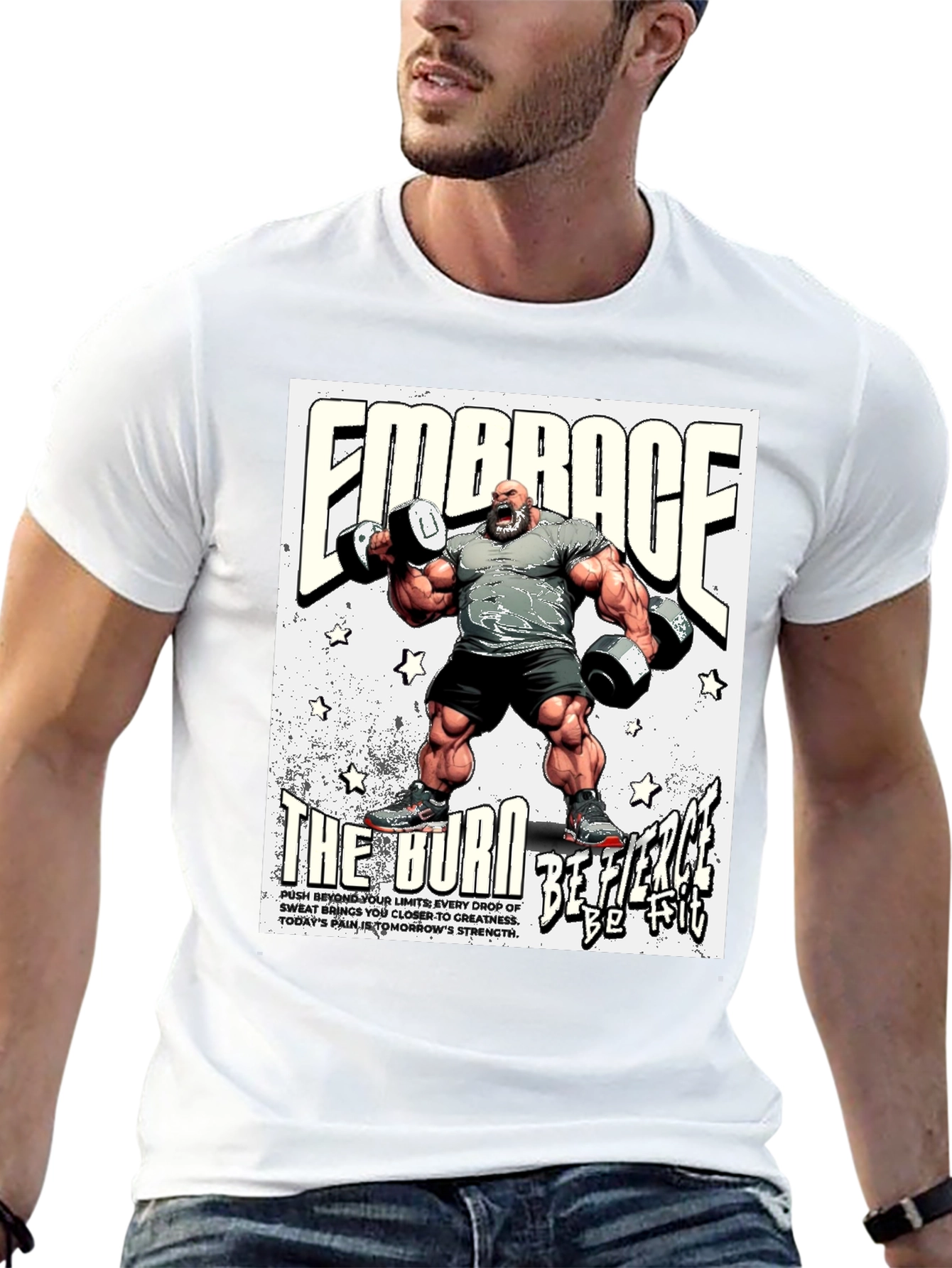 Embrace The Burn Black Graphic T-Shirt