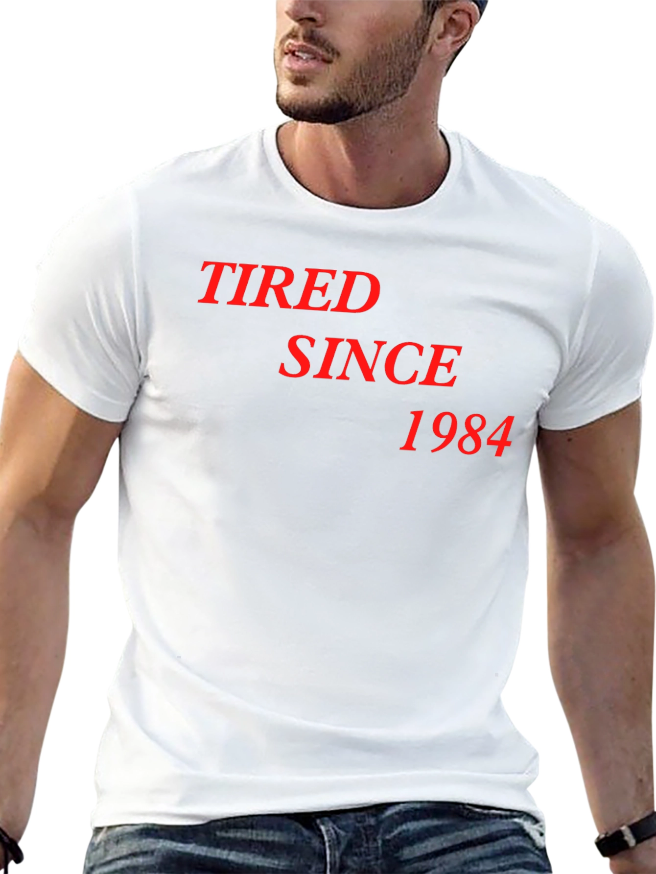 Tired Since 1984 Black T-Shirt