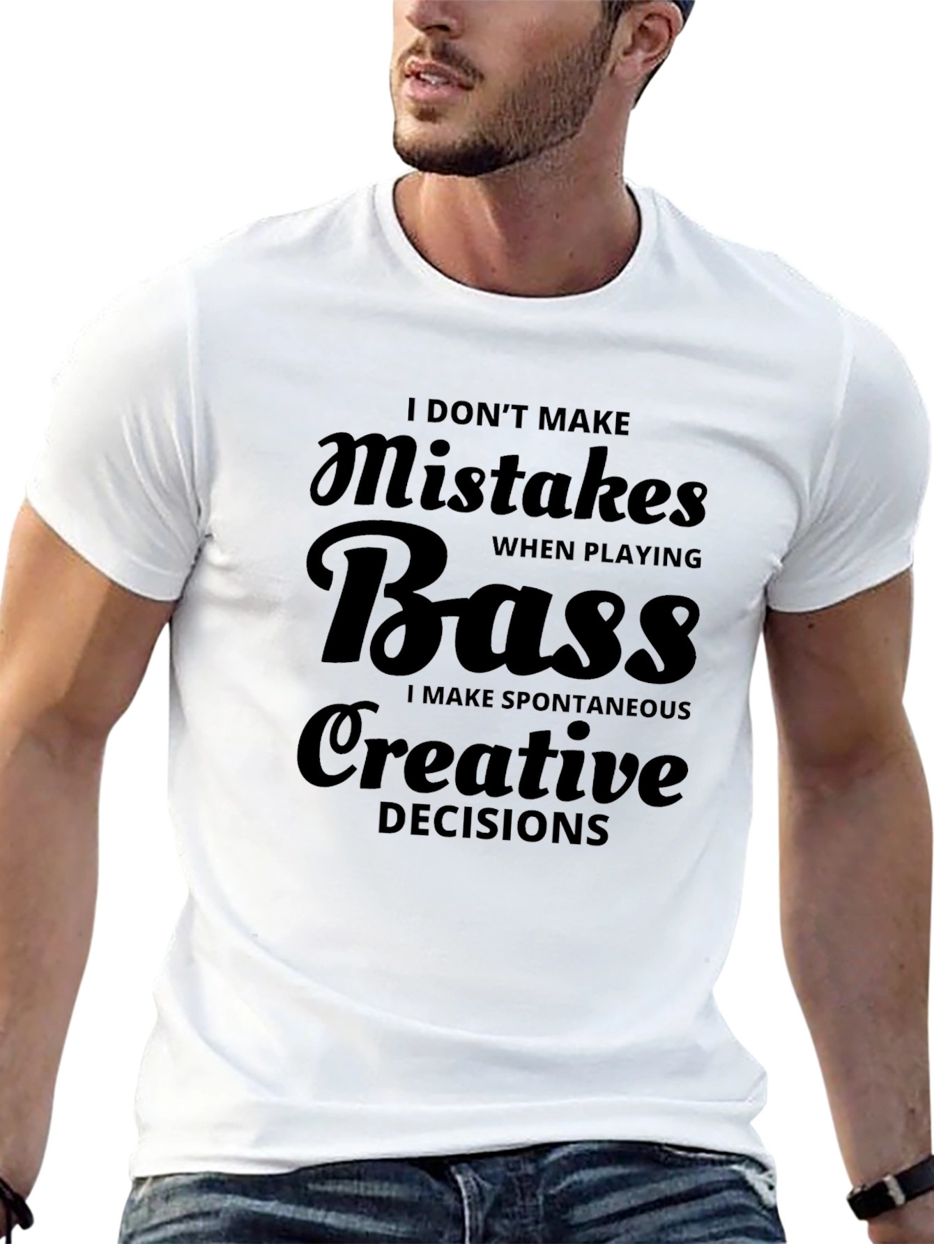 Bass Player Creative Decisions Black T-Shirt