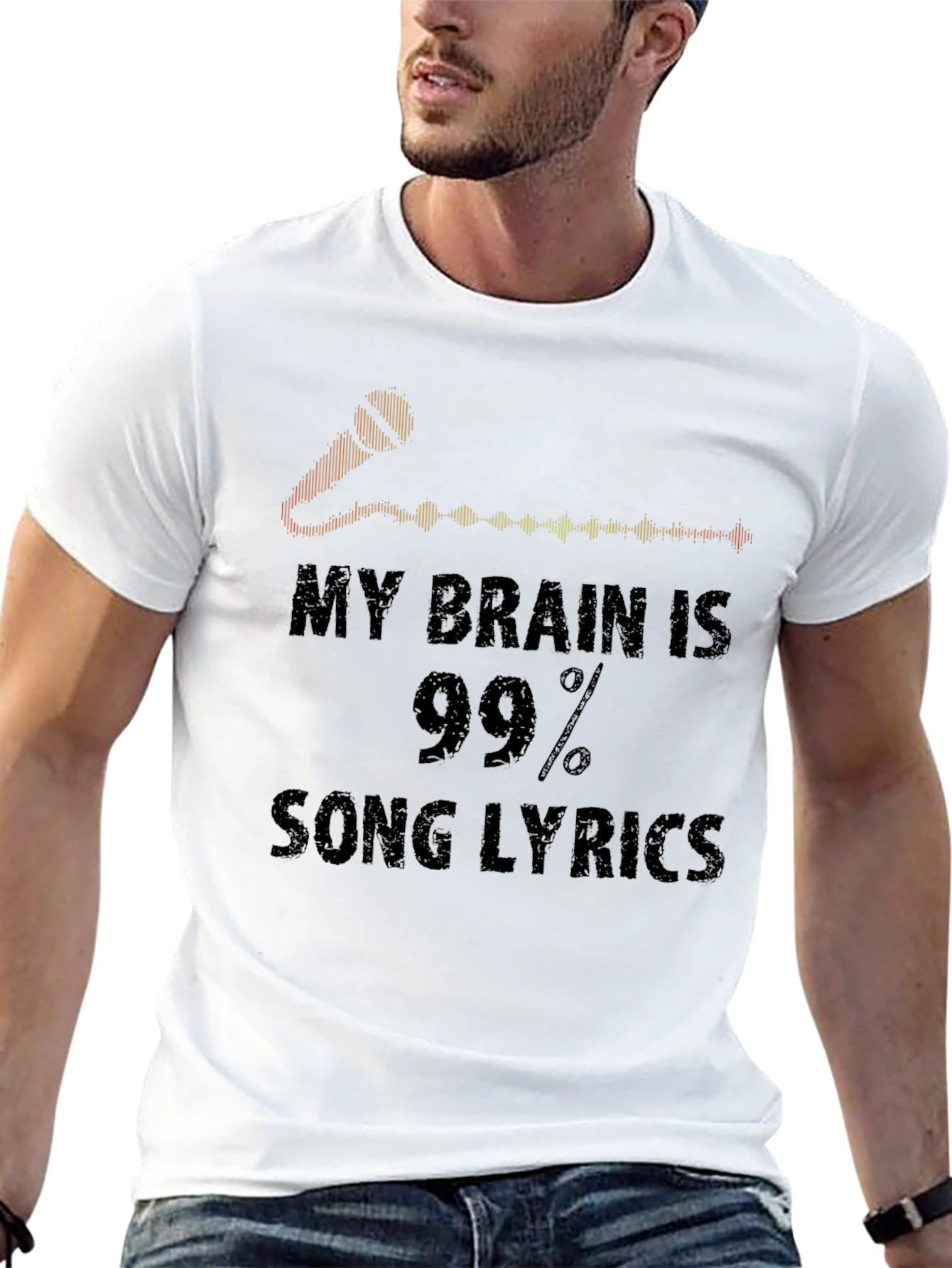 My Brain Is 99% Song Lyrics Black Tee