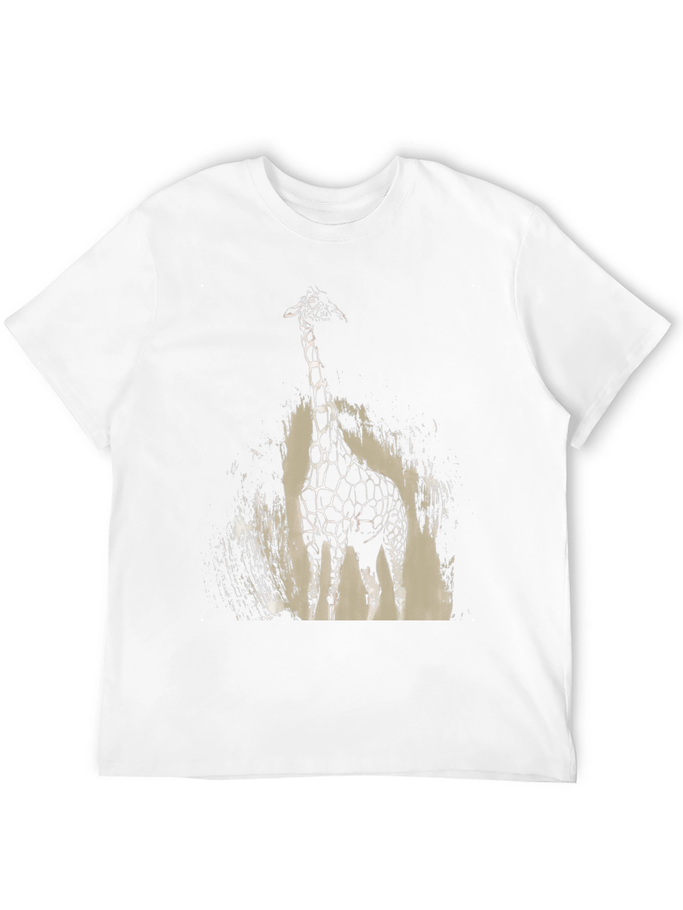 Giraffe Graphic Tee - Stylish Mens Black T-Shirt