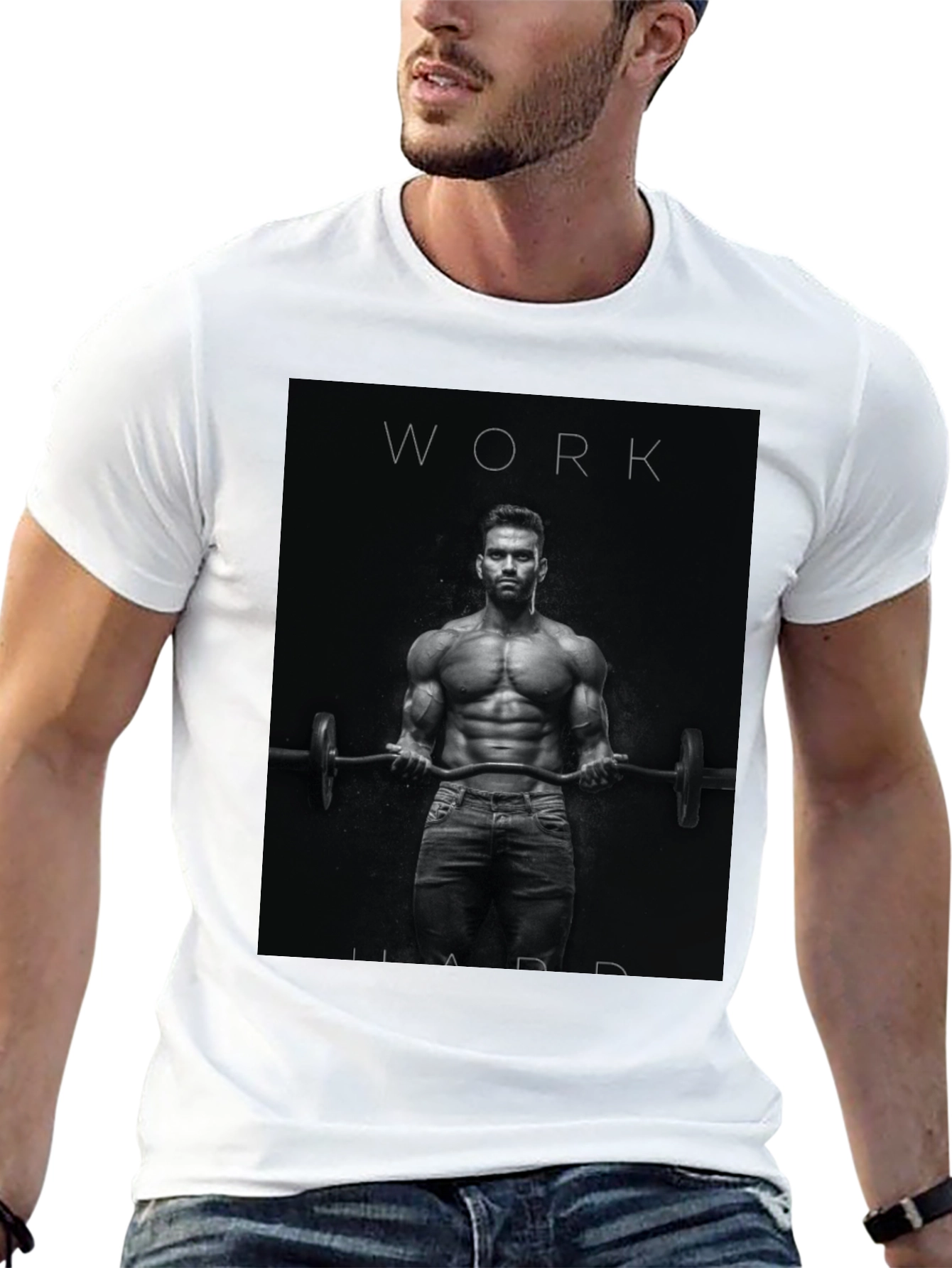 Work Hard Motivational Graphic T-Shirt