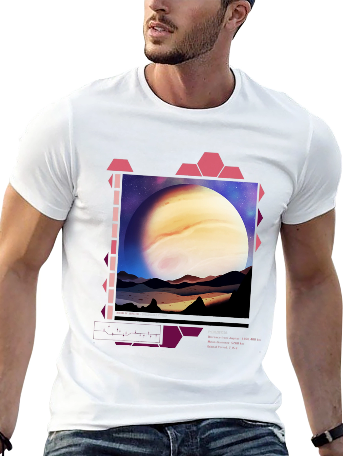 Jupiter Planet Graphic T-Shirt - Space Aesthetic
