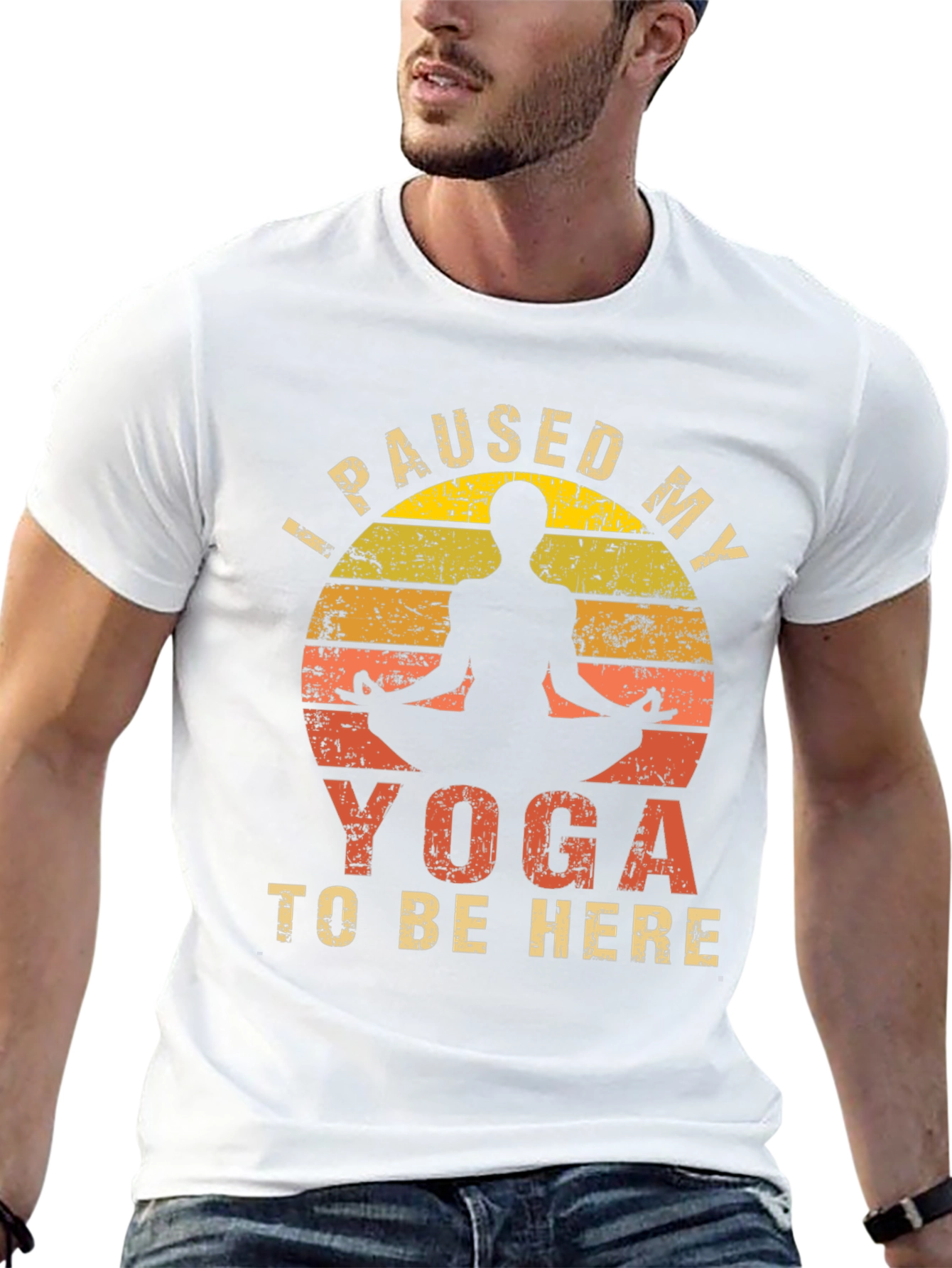 Yoga T-Shirt: Paused My Yoga To Be Here
