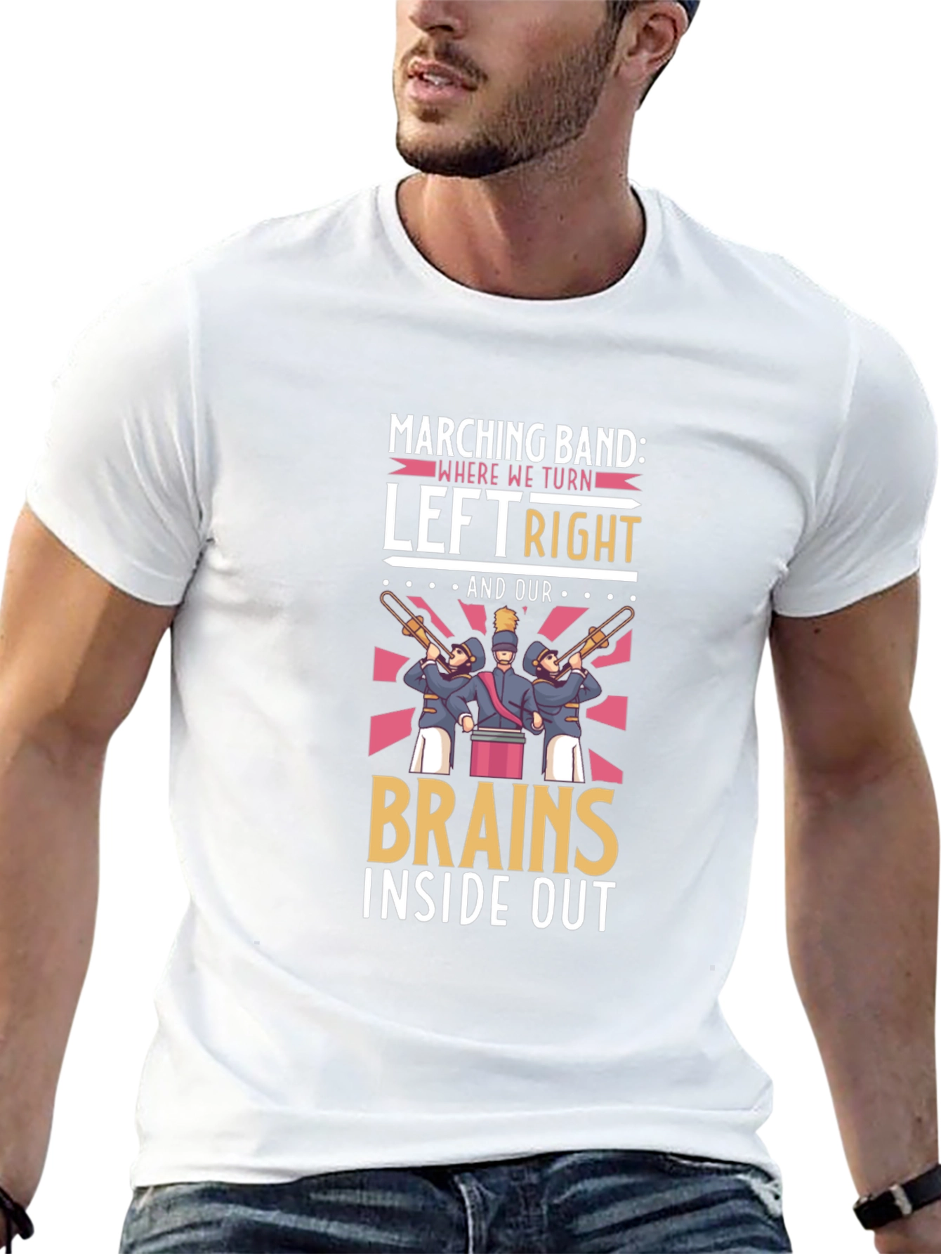 Marching Band Brains Inside Out Graphic Tee