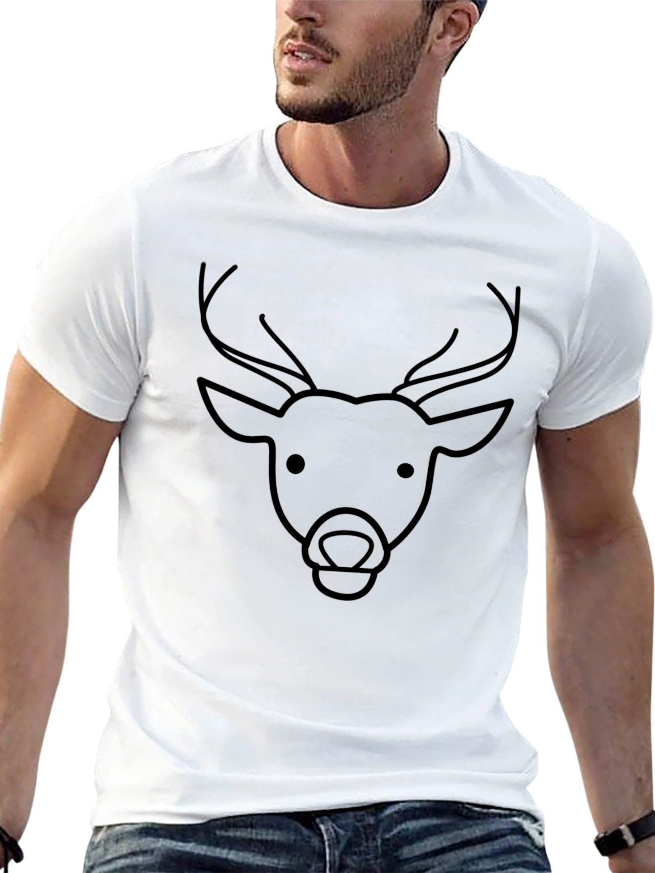 Deer Graphic Tee - Mens Black T-Shirt