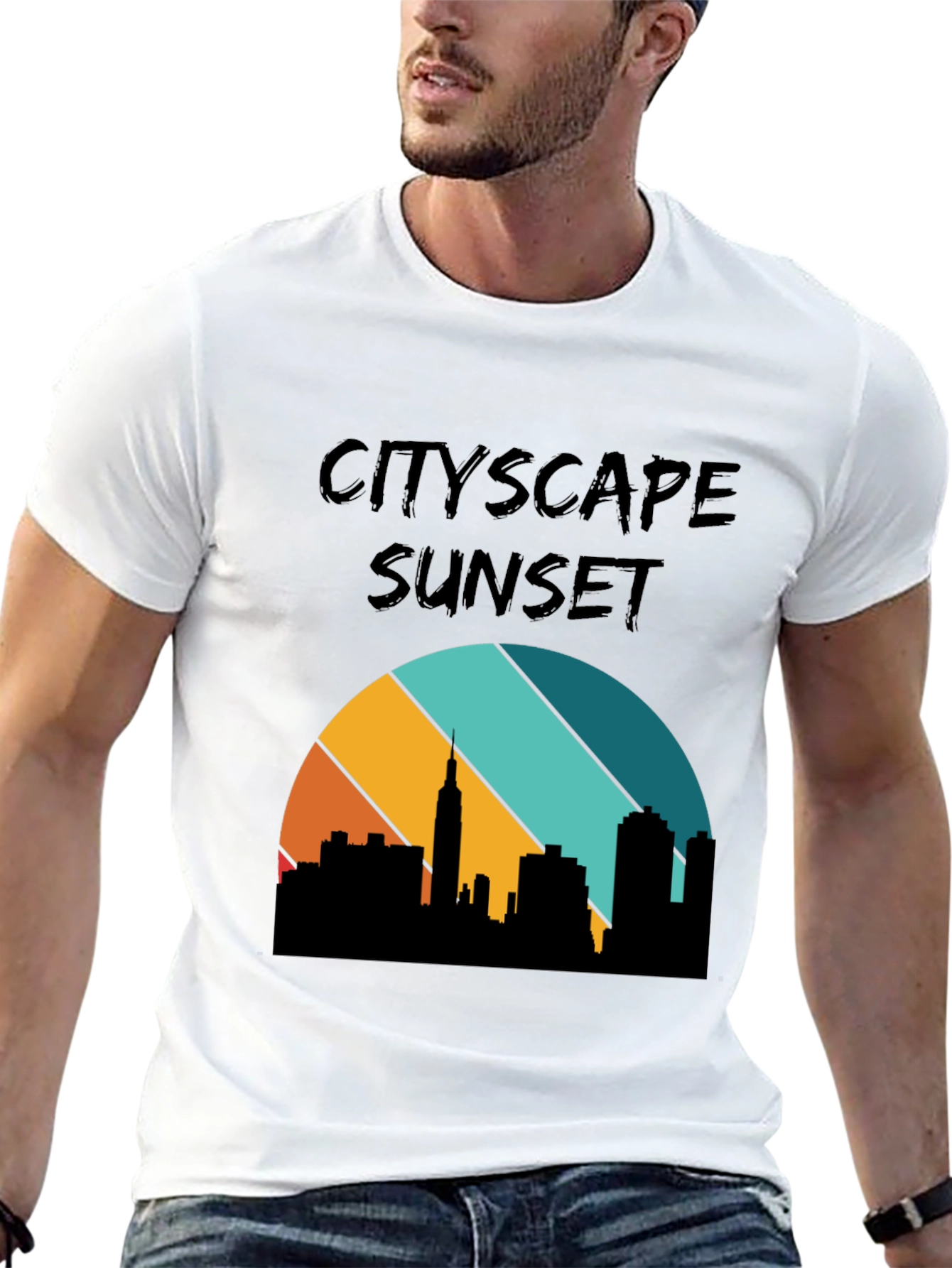 Cityscape Sunset Graphic Tee