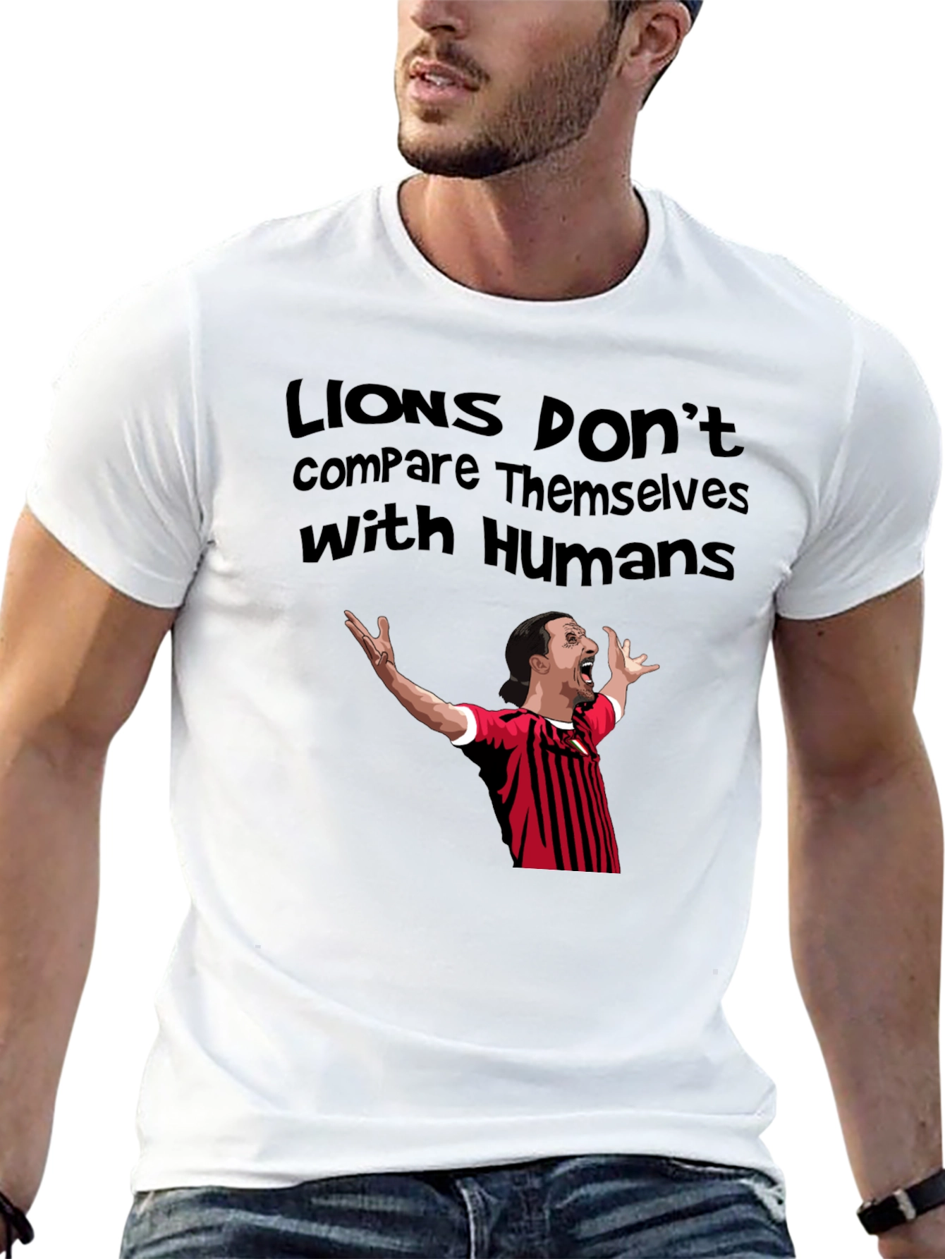 Lions Dont Compare Themselves Black T-Shirt