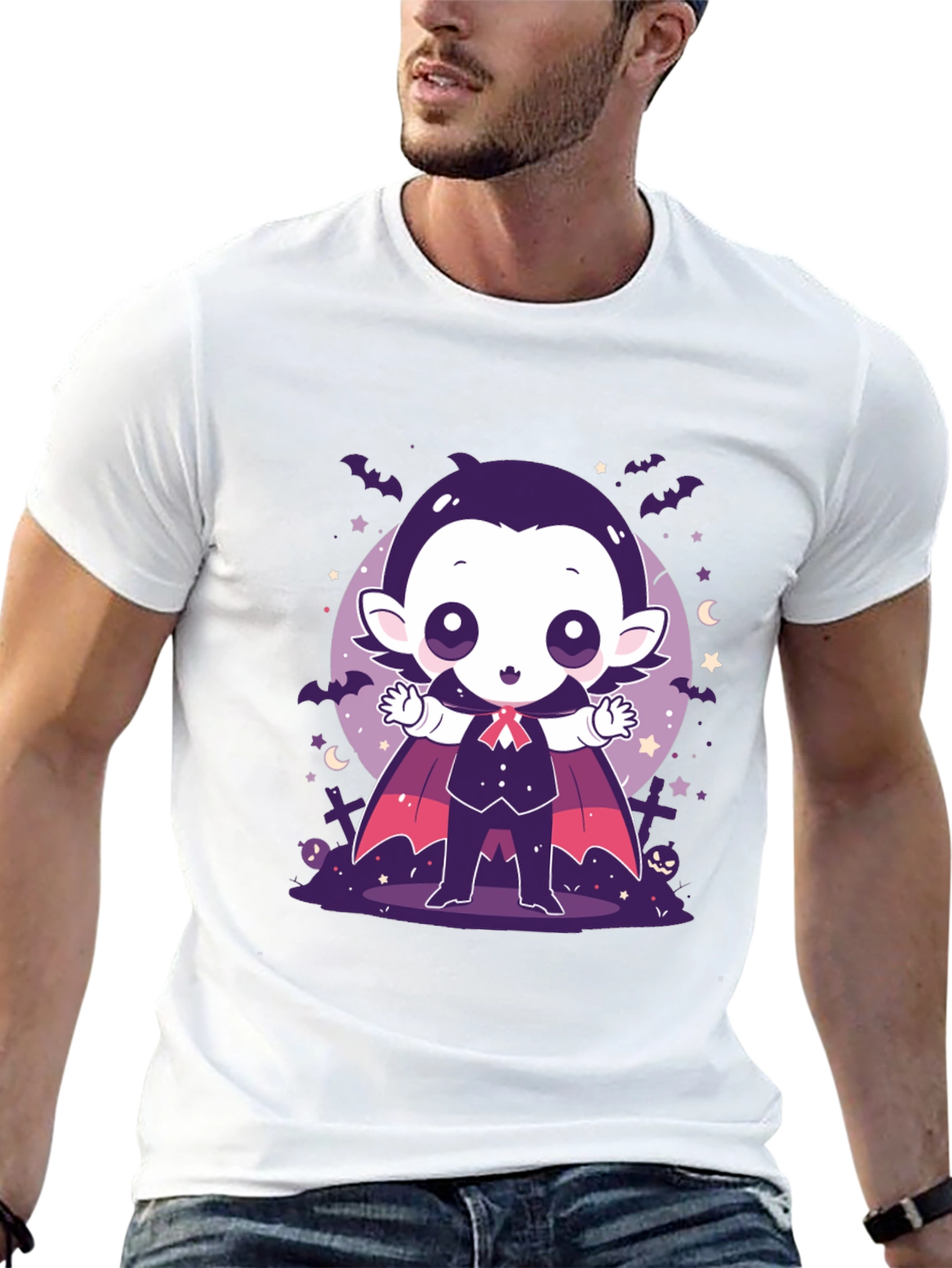 Cute Vampire Graphic Tee - Halloween T-Shirt