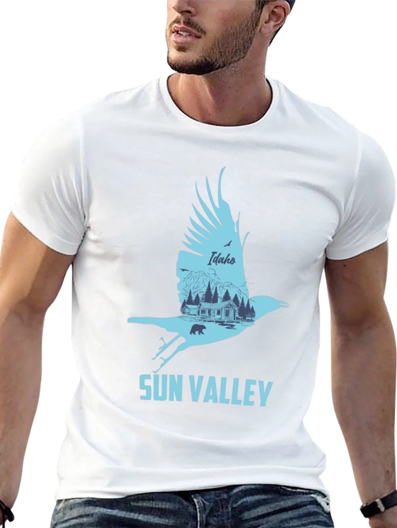 Sun Valley Idaho Graphic Tee - Mens Black T-Shirt