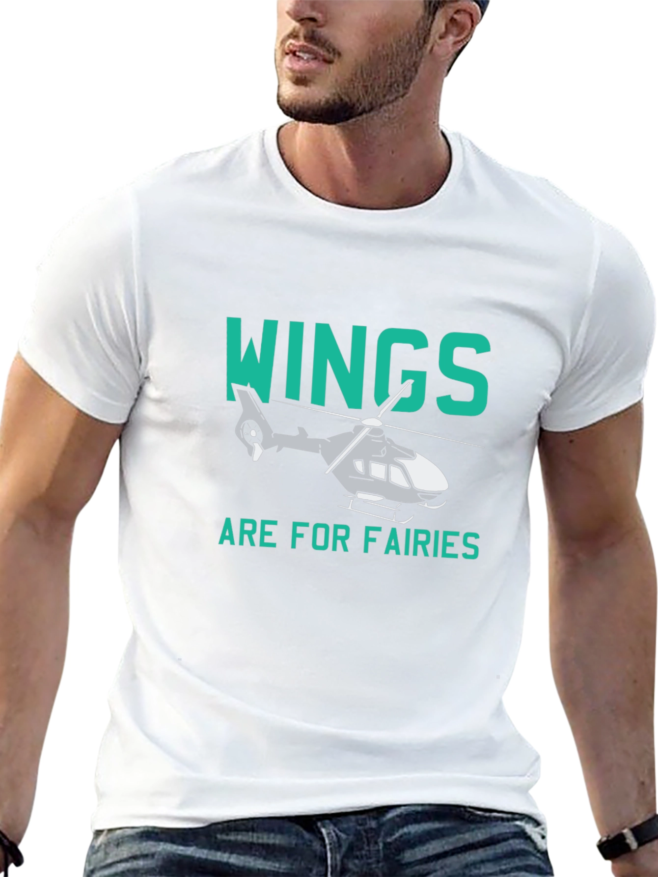 Wings are for Fairies Helicopter T-Shirt