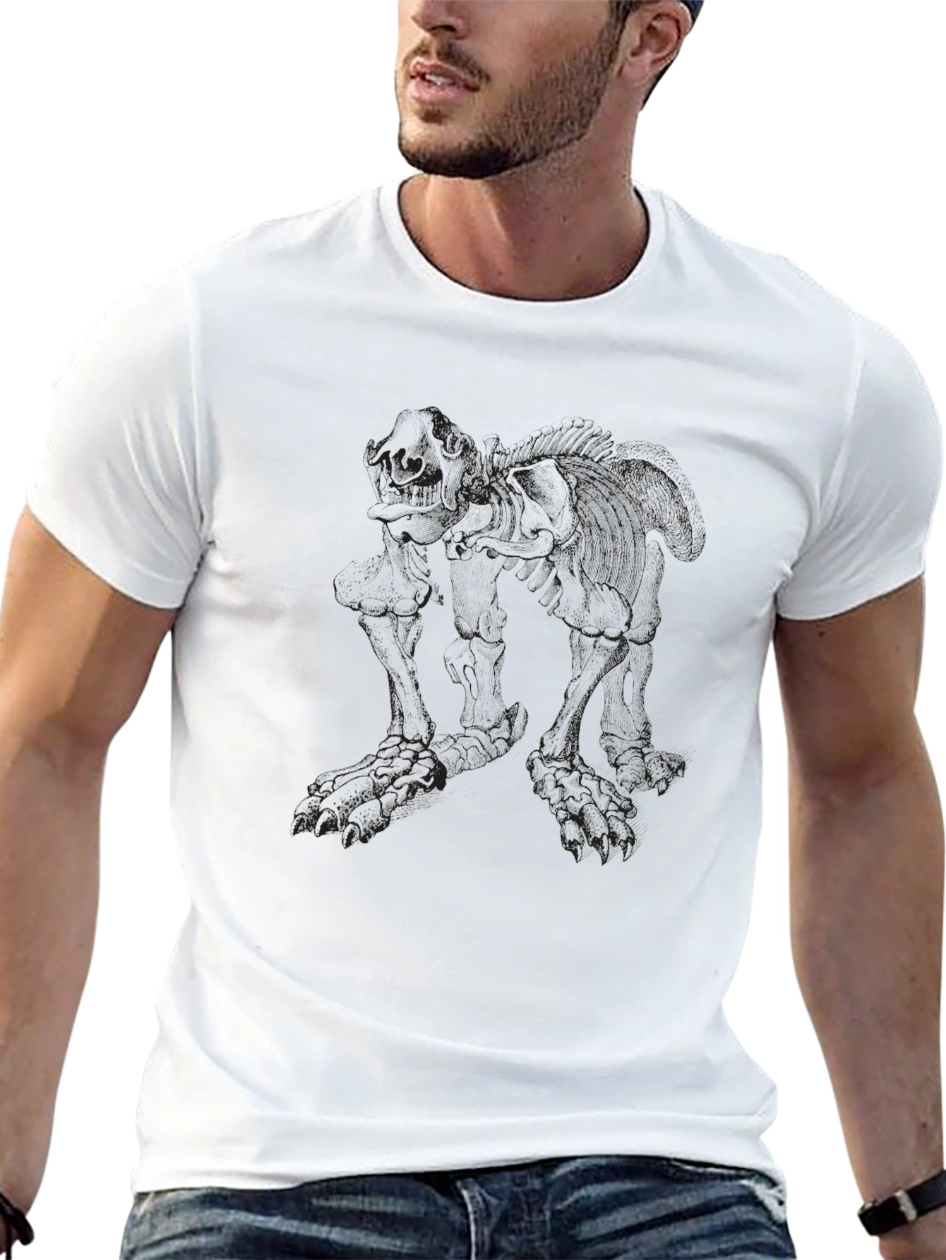 Mens Black Graphic Tee - Creature Print