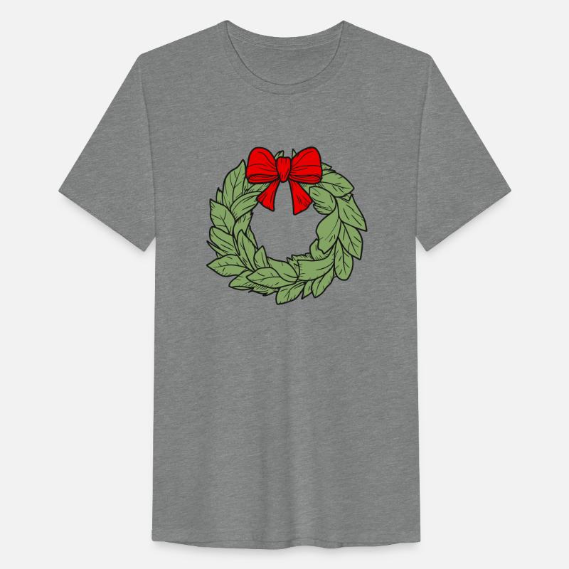 A wreath with a ribbon bow