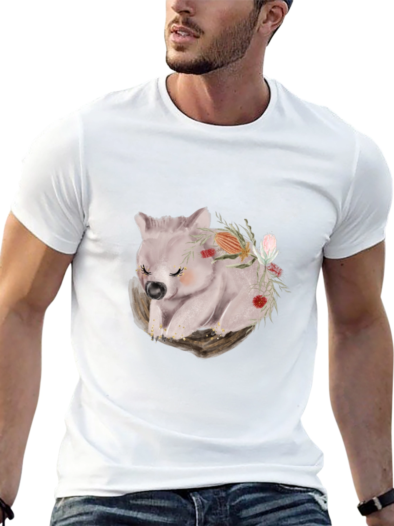 Wombat Floral T-Shirt - Soft & Stylish Tee