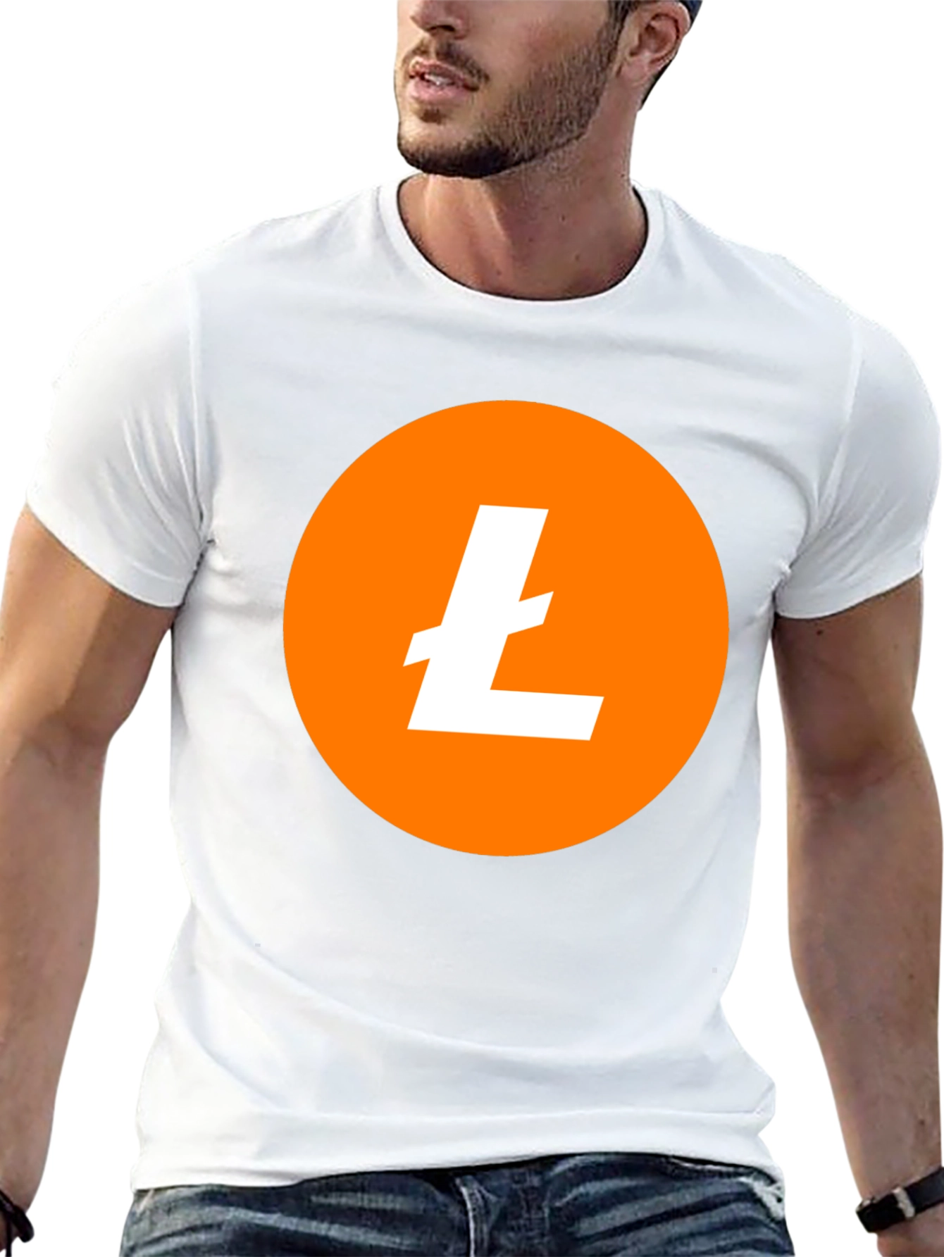 Litecoin Crypto T-Shirt - Orange Circle Design