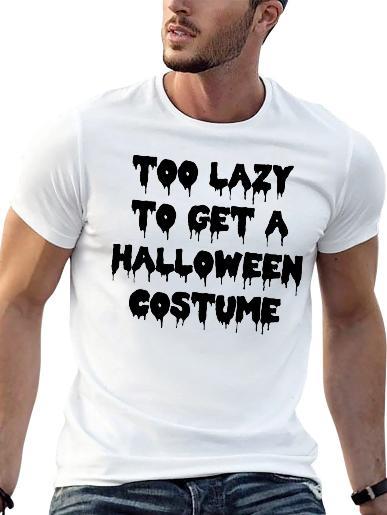 Lazy Halloween Costume Graphic T-Shirt