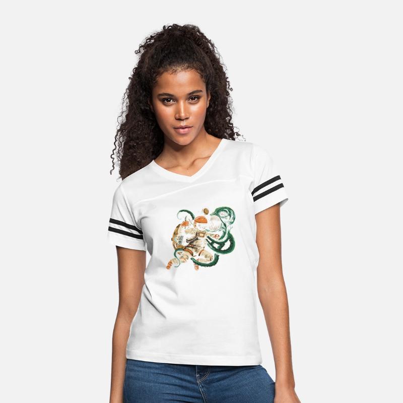 "Astronaut Fights Octopus" Sci-Fi Battle T-Shirt