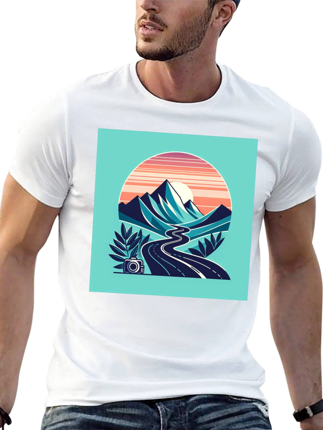 Retro Mountain Road Trip Graphic Tee