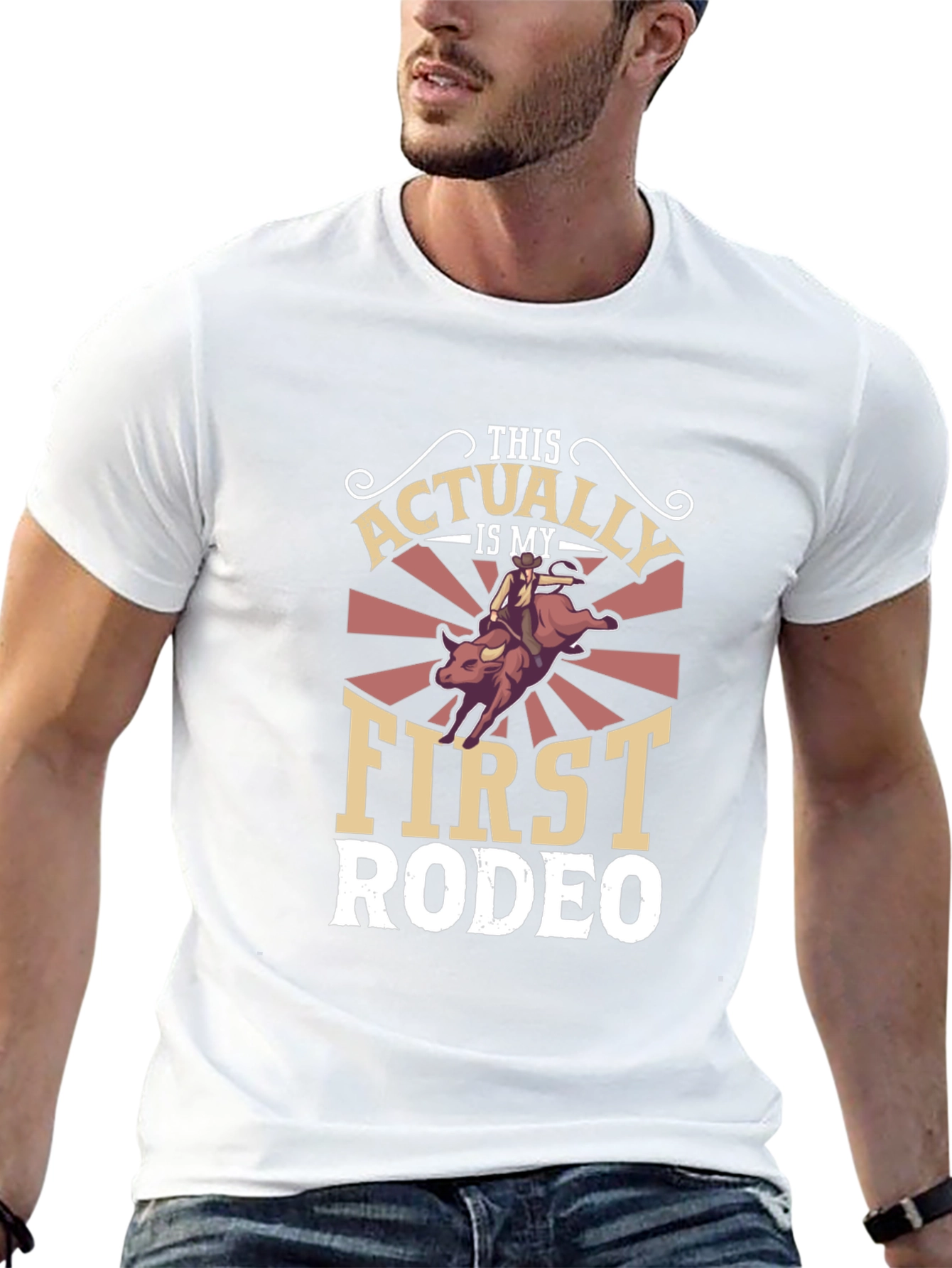 Funny First Rodeo Graphic Tee - Western Style