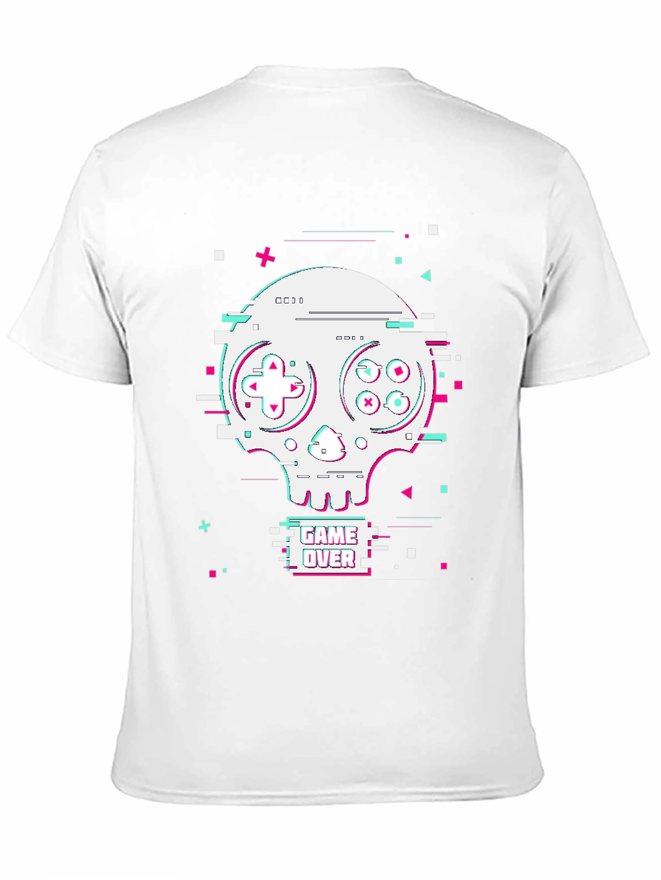 Game Over Skull Graphic Tee - Gamer Style