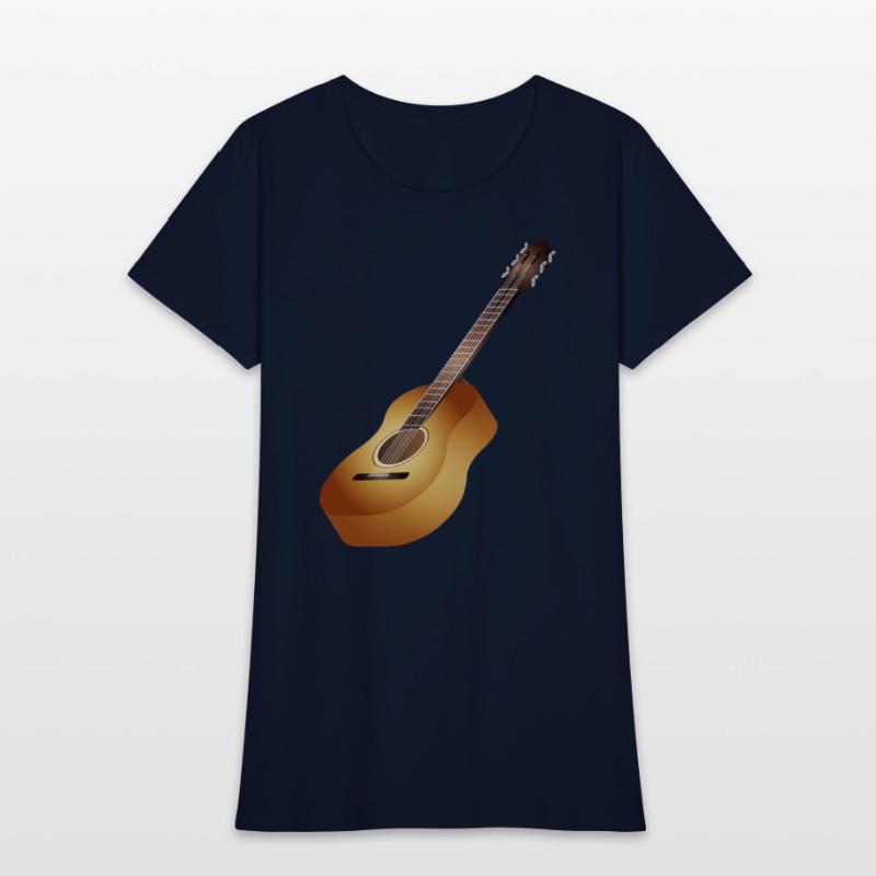 beautiful 3D acoustic guitar in warm tones