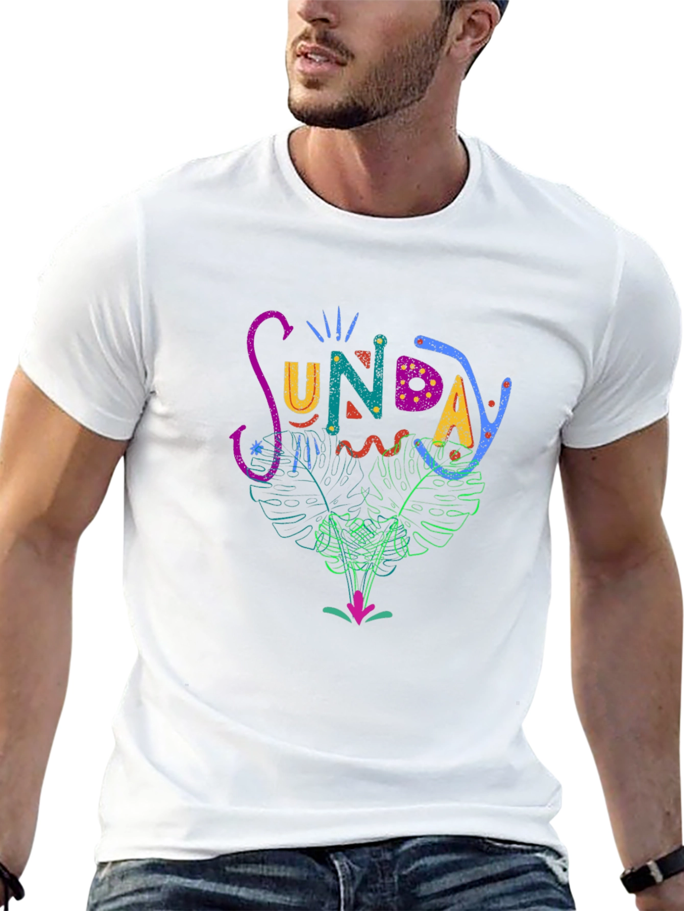 Sunday Graphic Print T-Shirt - Casual Stylish