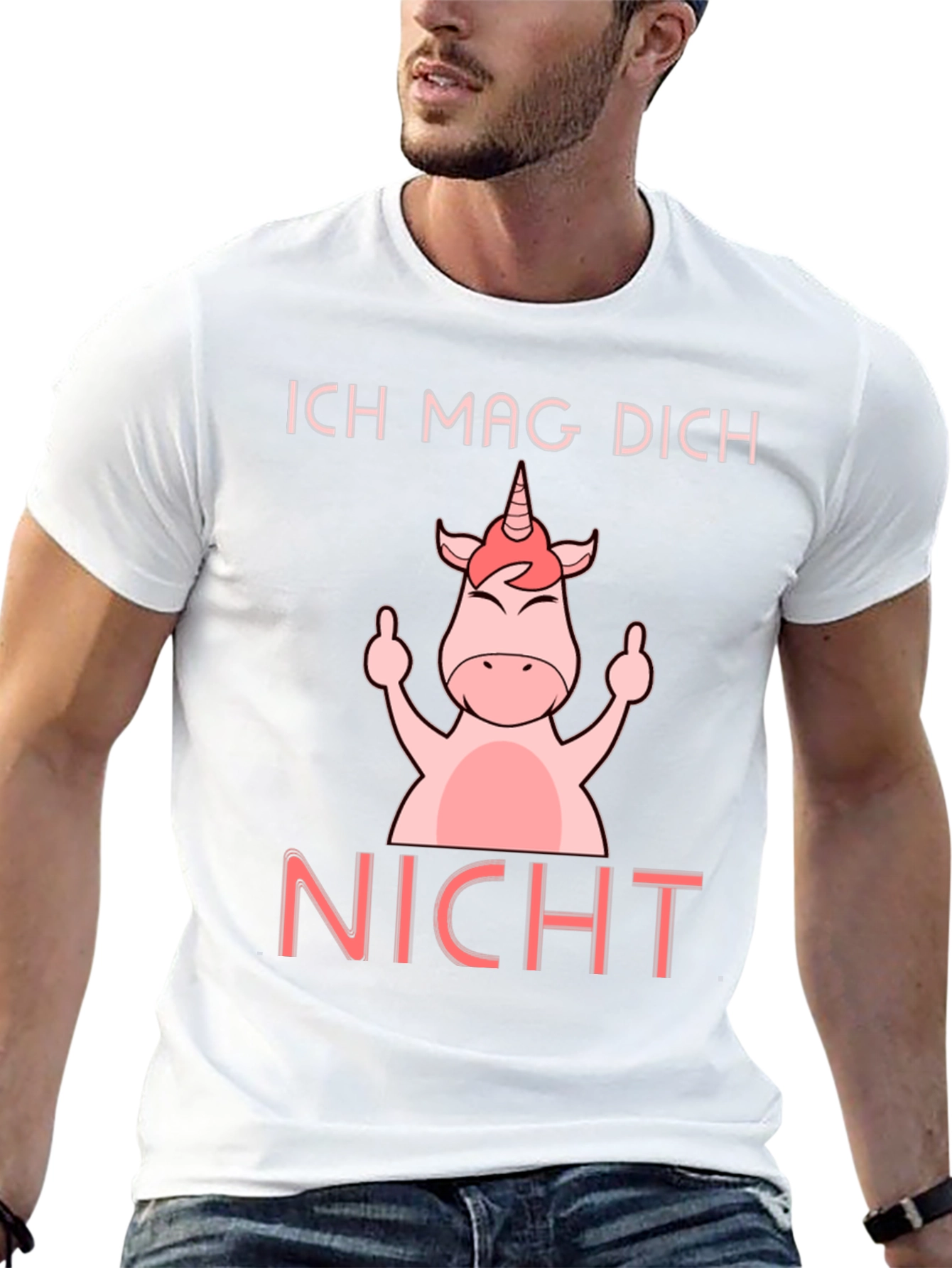 Ich Mag Dich Nicht Unicorn T-Shirt